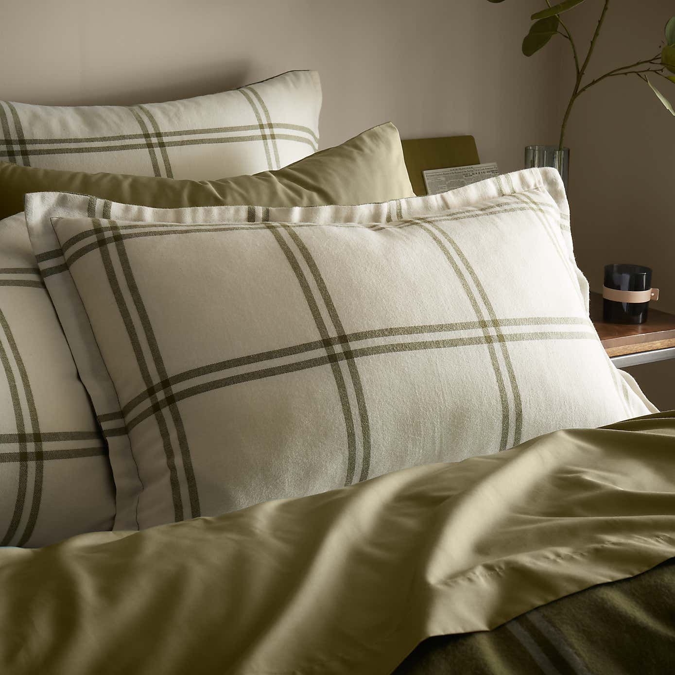 Stanway Check Natural Oxford Pillowcase