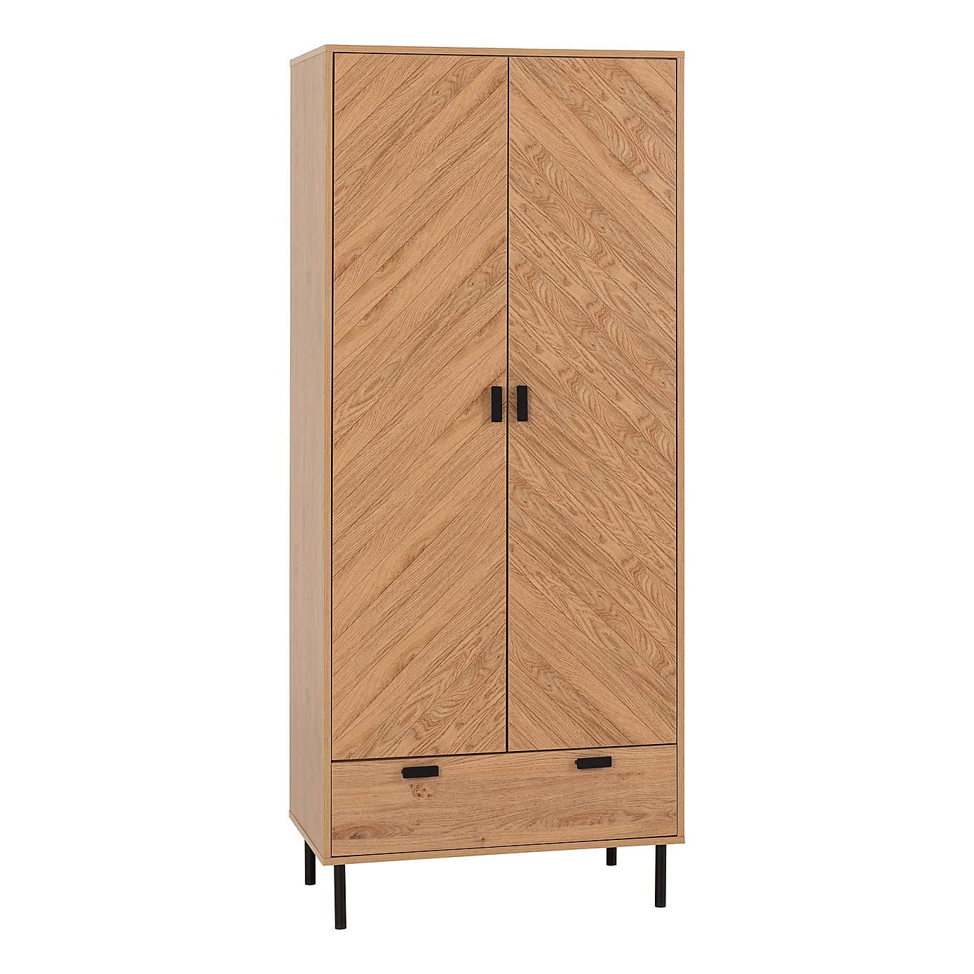 Leon Double Wardrobe, Oak Effect