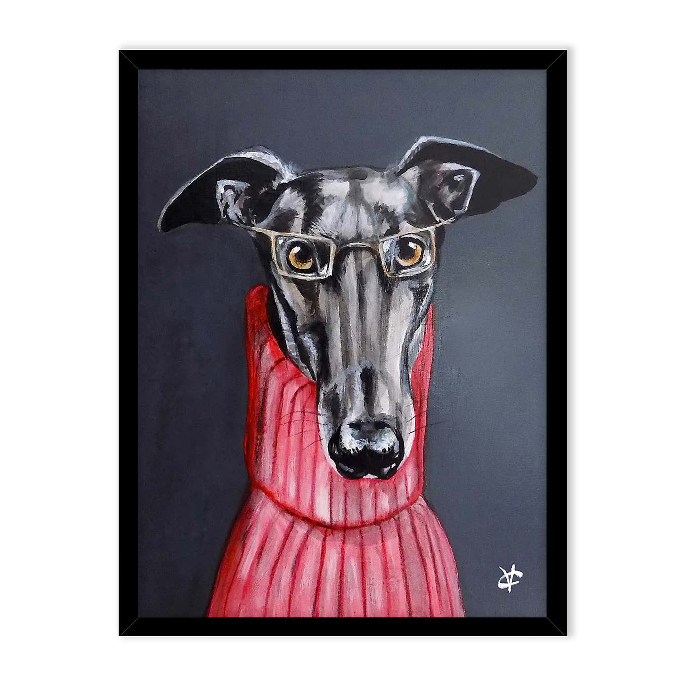 Cyril the Greyhound Framed Print