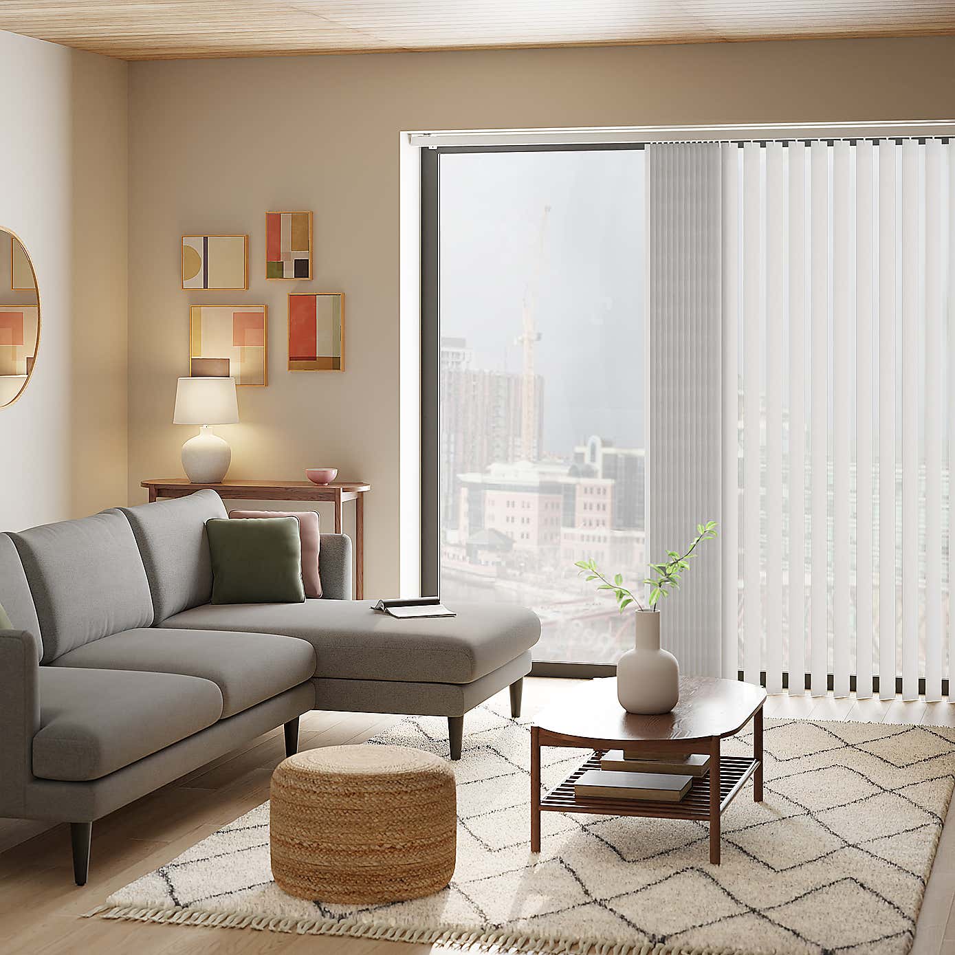 Cordless Room Darkening Vertical Blind