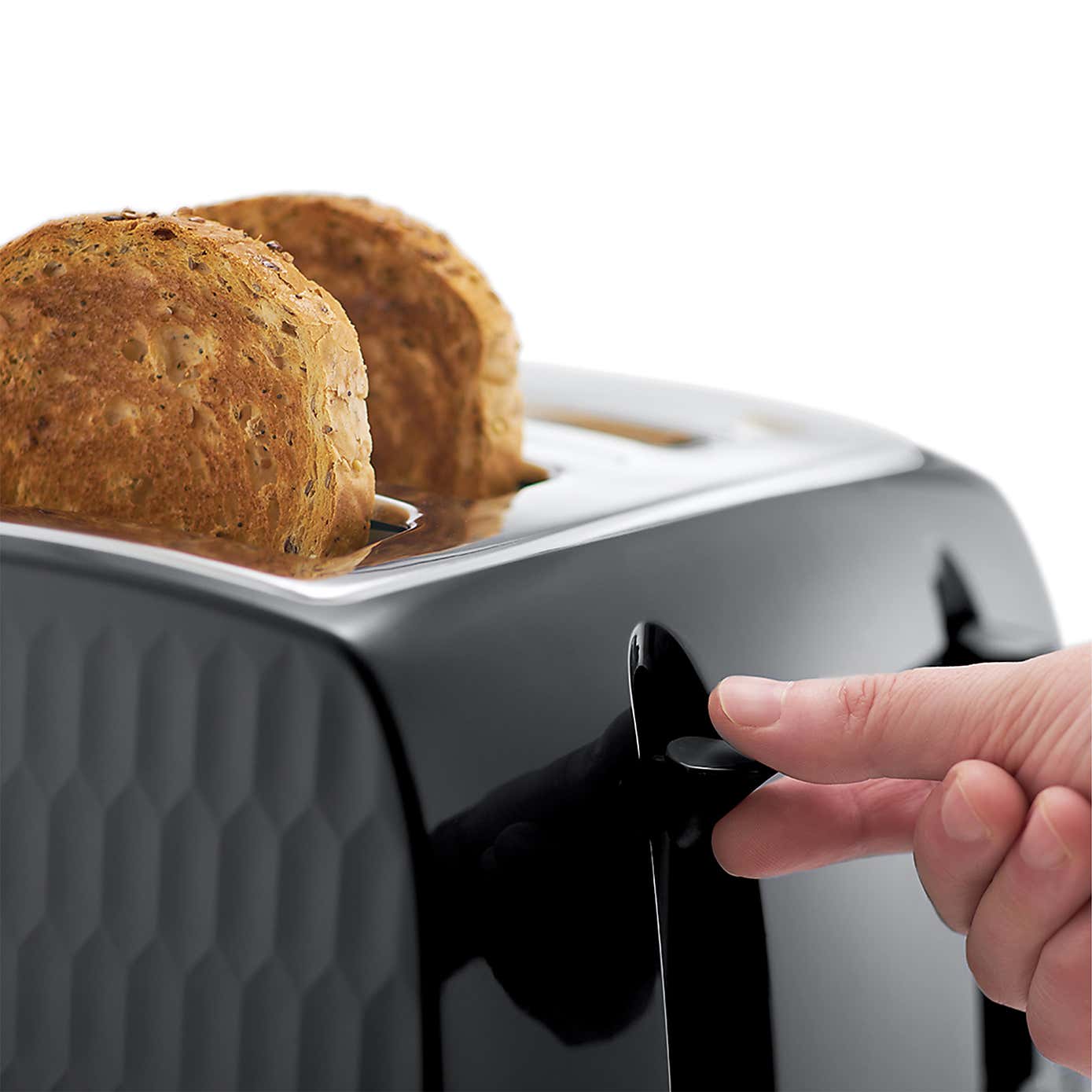Russell Hobbs Honeycomb 4 Slice Toaster Black