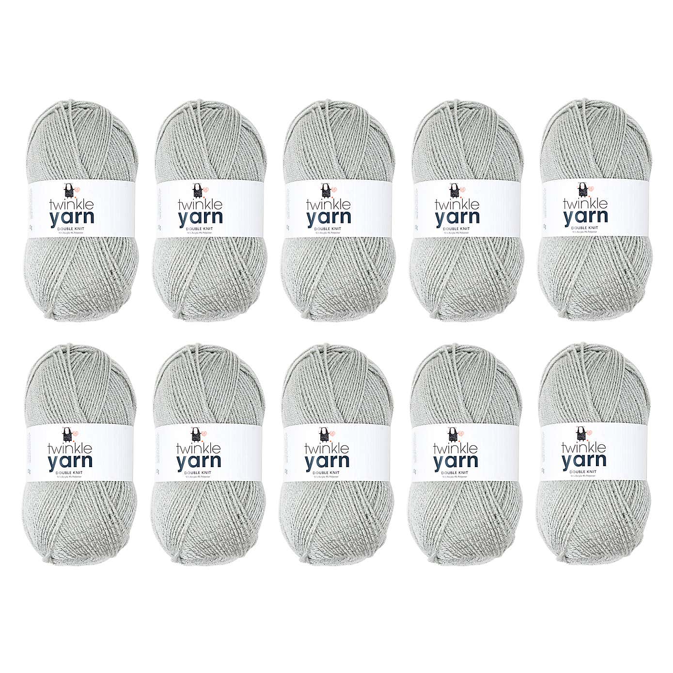 Pack of 10 DK Twinkle Yarn 100g Balls
