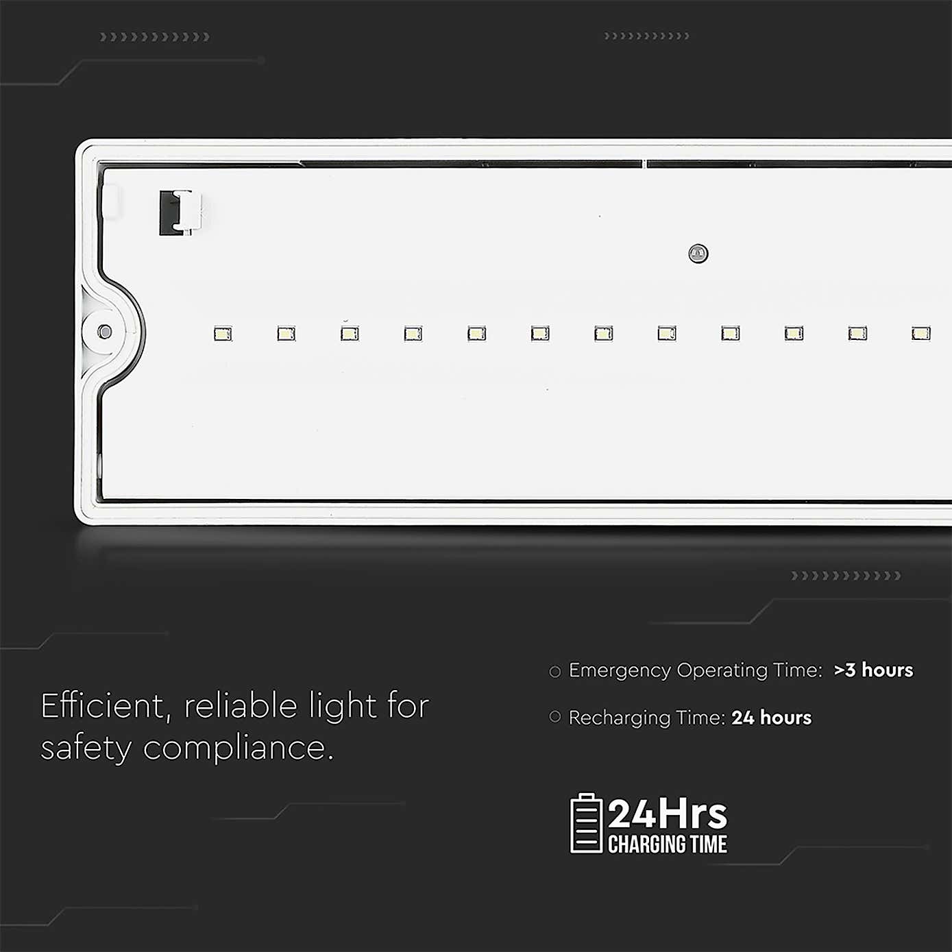 V-TAC LED Emergency Wall Light
