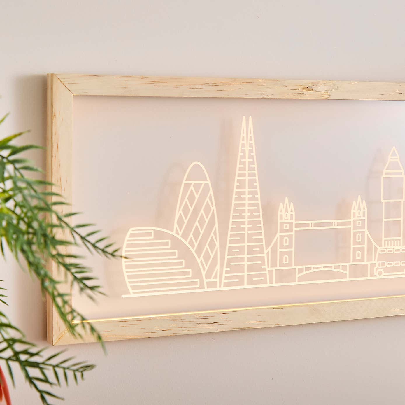 London Skyline Etched Neon Wall Light