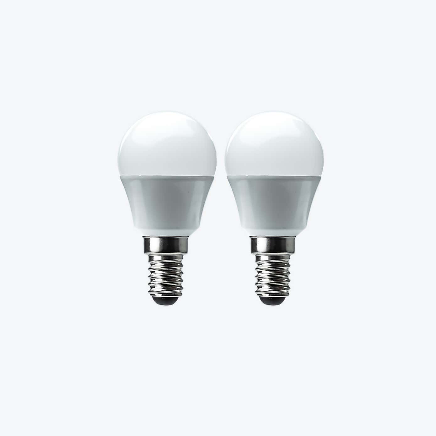 Status 4W Pearl SES Mini Globe Bulb 2 Pack