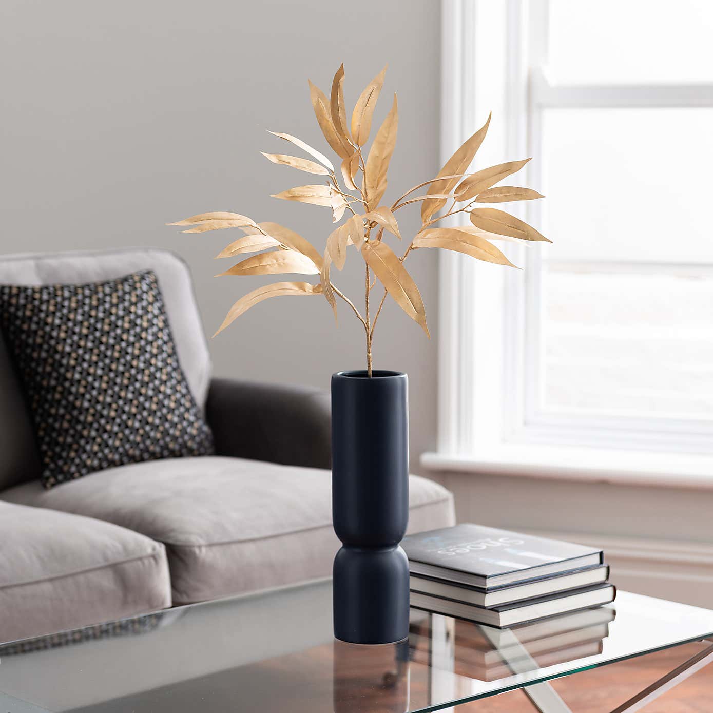 Artificial Gold Leaf Stems