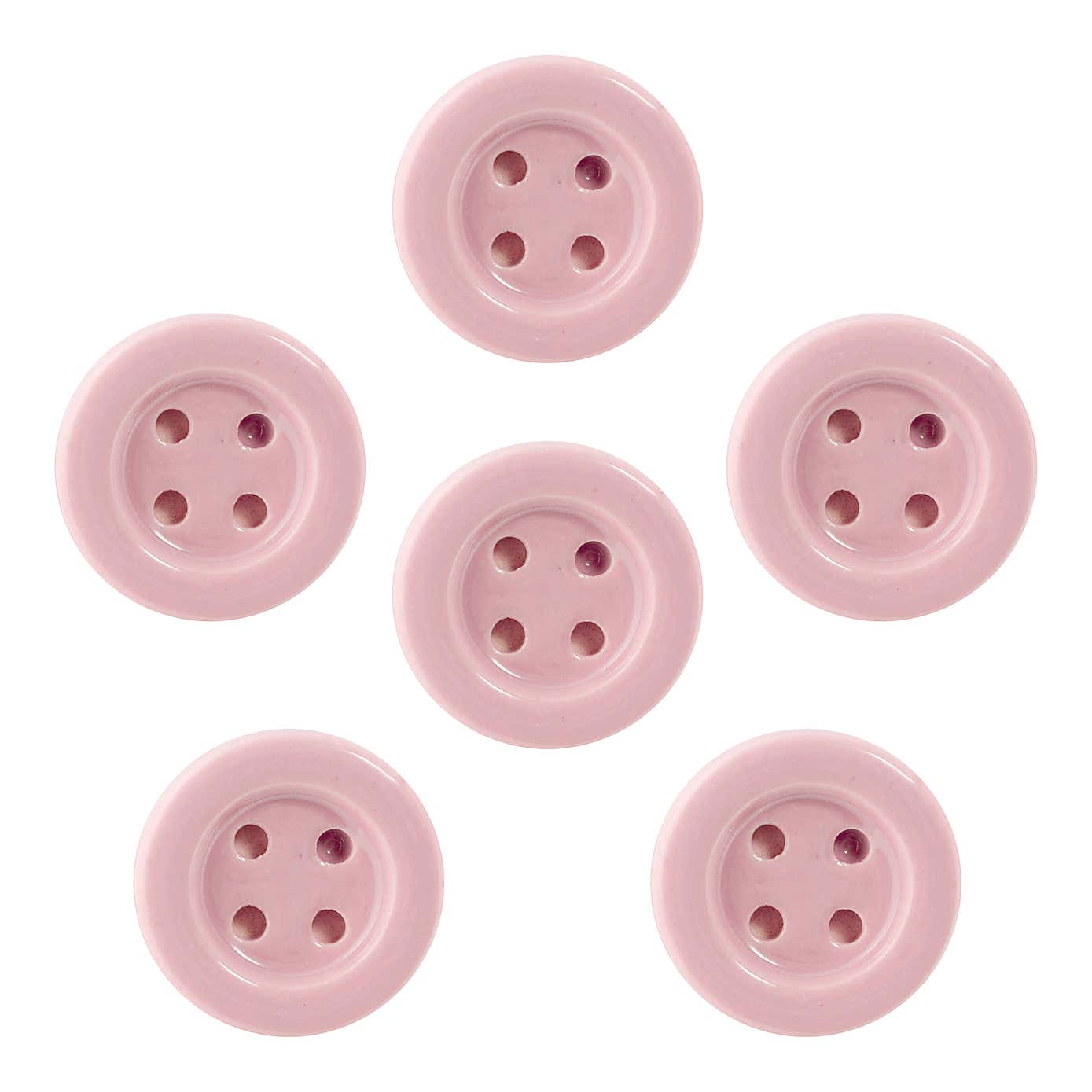 Pack of 6 Nicola Spring Button Shaped Drawer Knobs