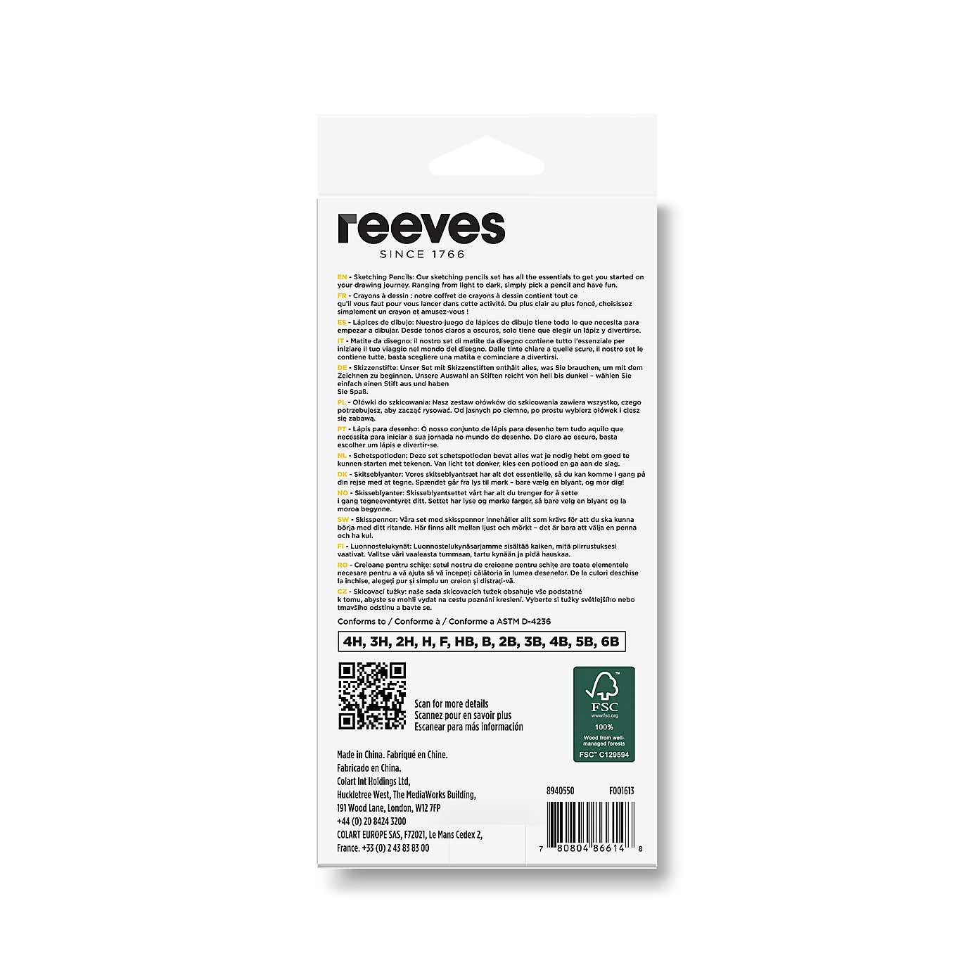 Reeves Set of 12 Sketching Pencils