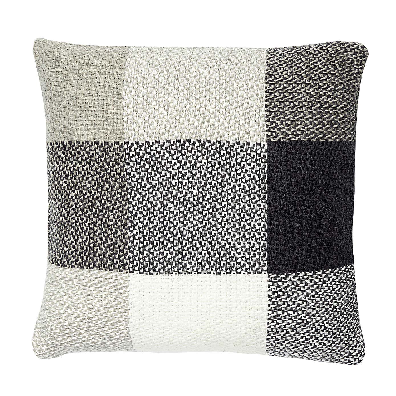 Woven Check Cushion Cover