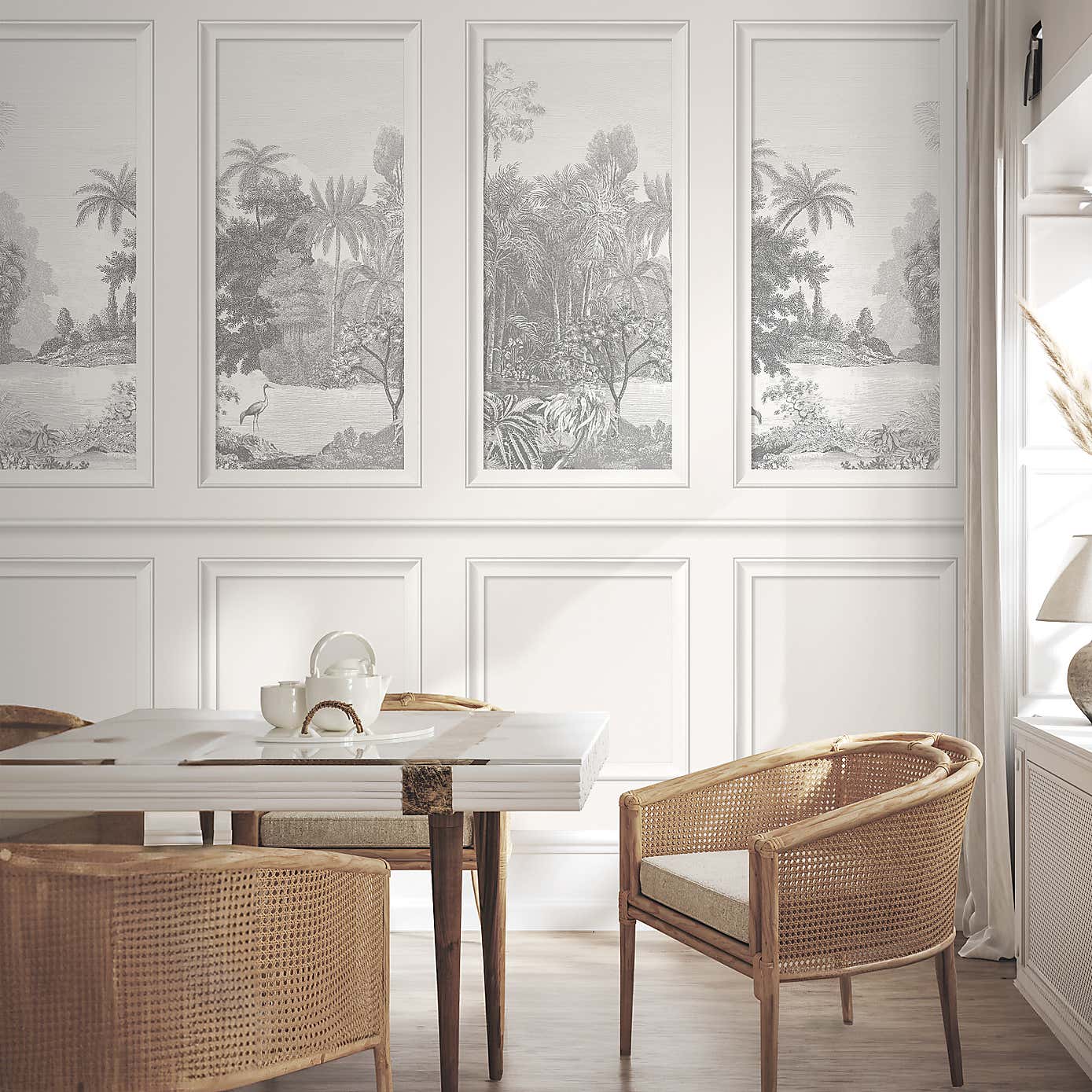 Vintage Tropical Pannelled Wall Mural