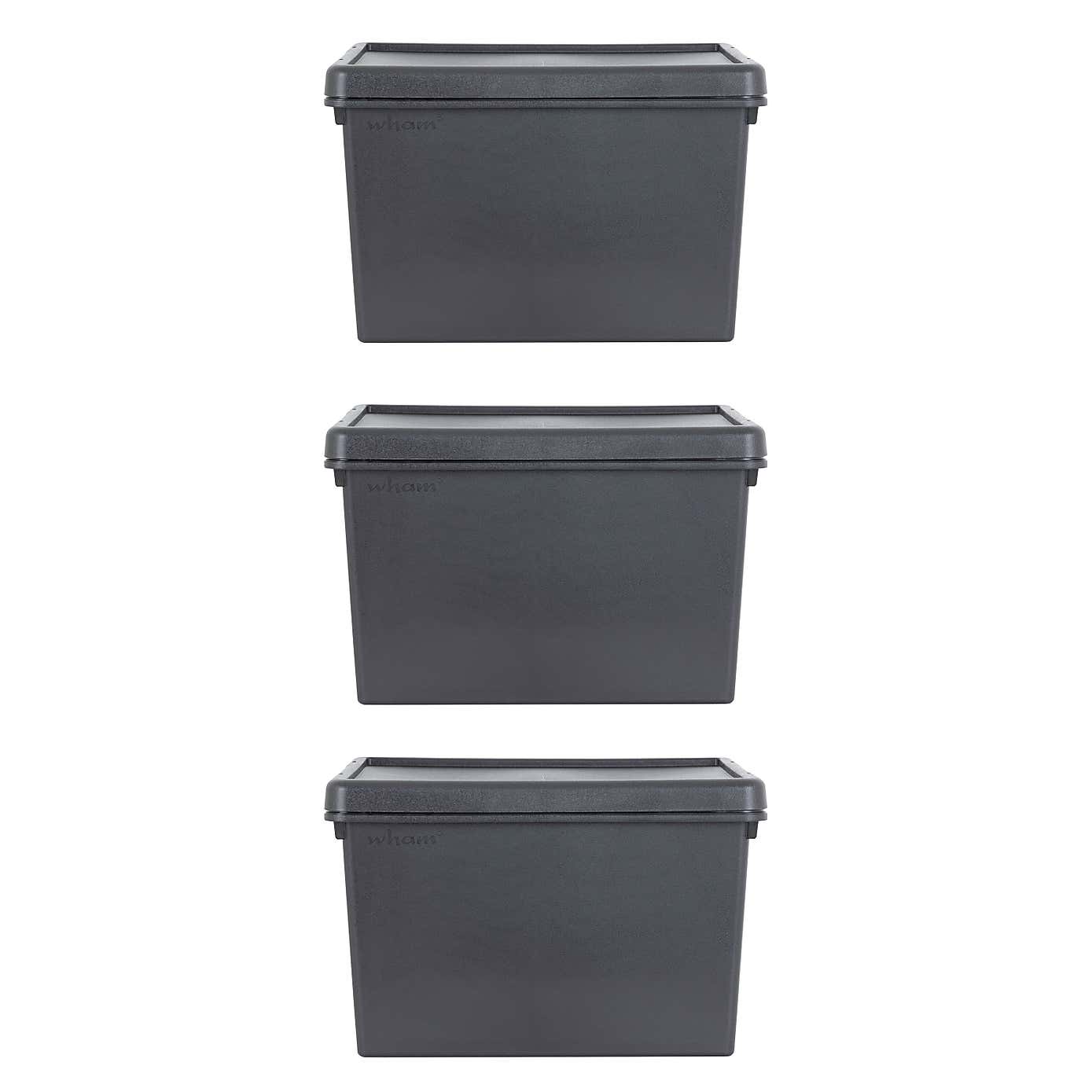 Wham Bam Set of 3 Stackable Boxes & Lids
