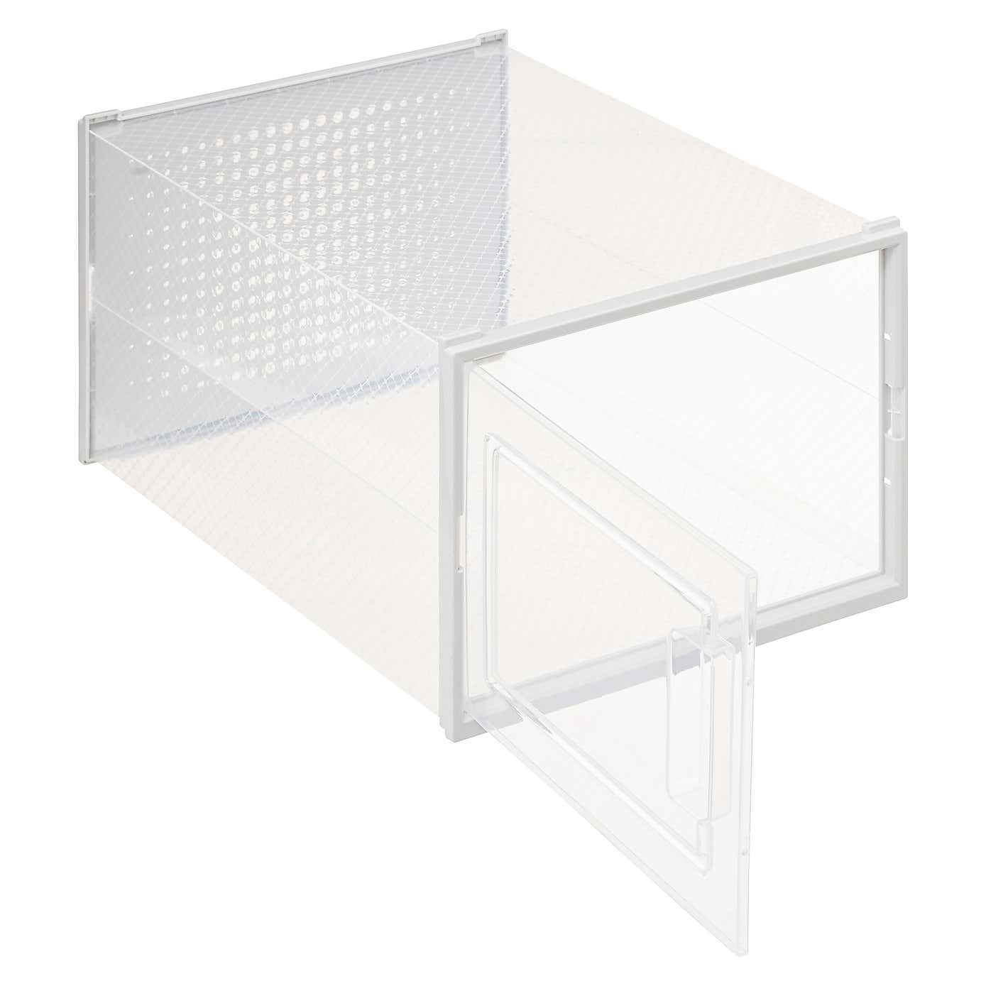 Set of 2 Stackable Clear Shoe Boxes