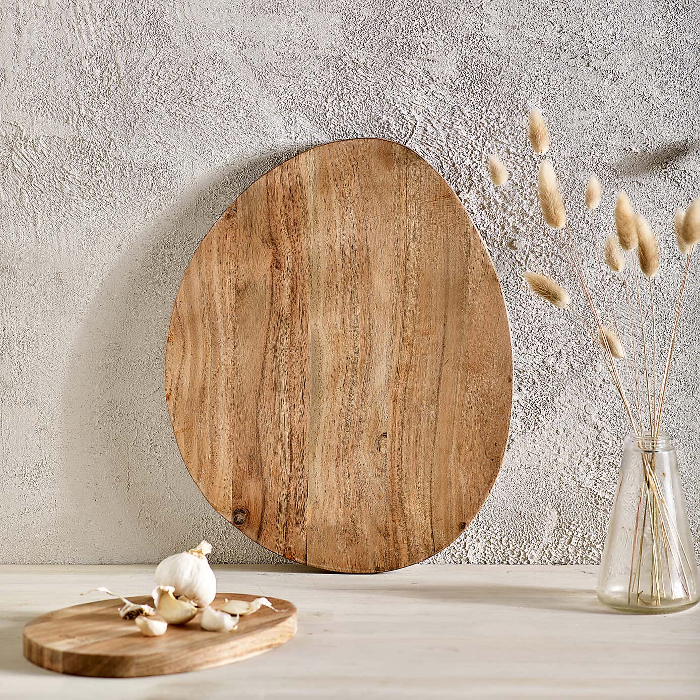 Wood Colourblock Small Chopping Board Pebble