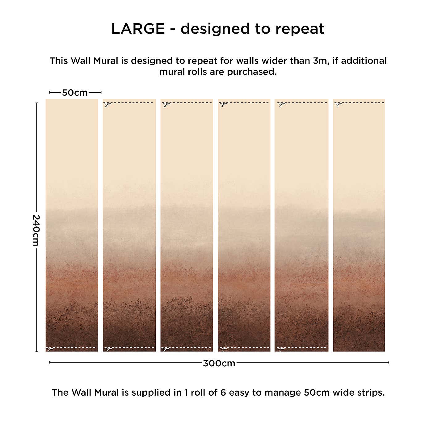 Ombre Texture Wall Mural