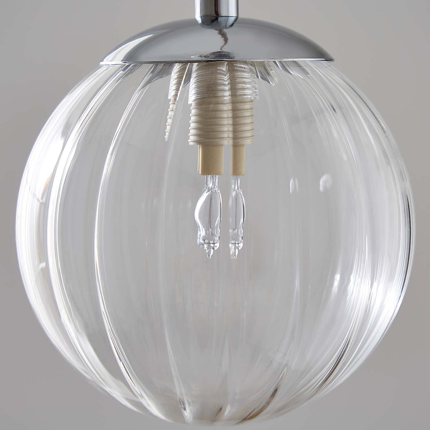 Eli Ribbed 3 Light Adjustable Cluster Ceiling Light