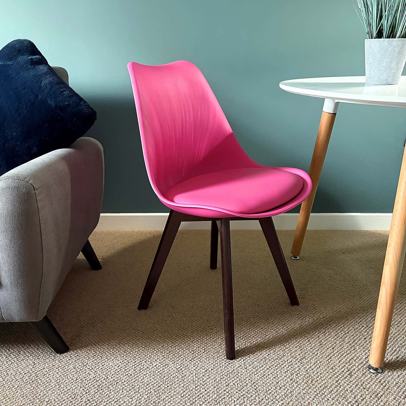 Fusion Living Soho Plastic Dining Chair with Squared Legs