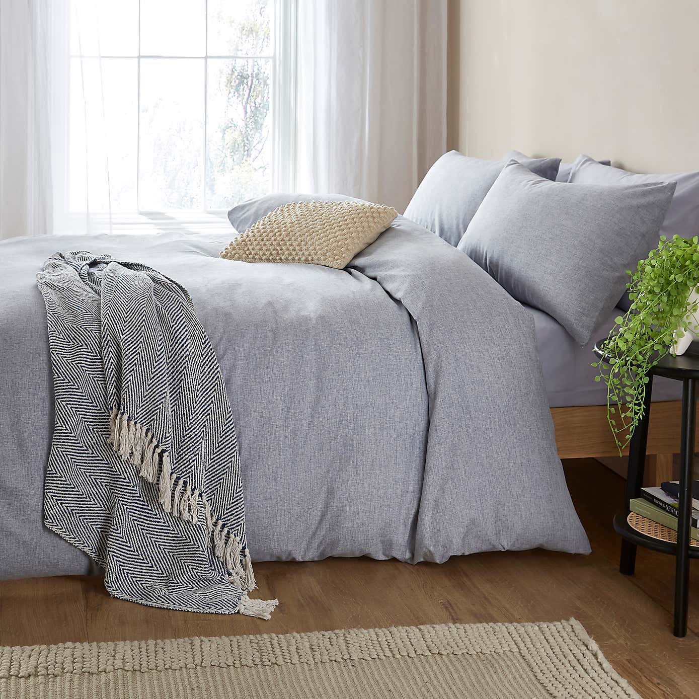 Supersoft Chambray Duvet Cover and Pillowcase Set