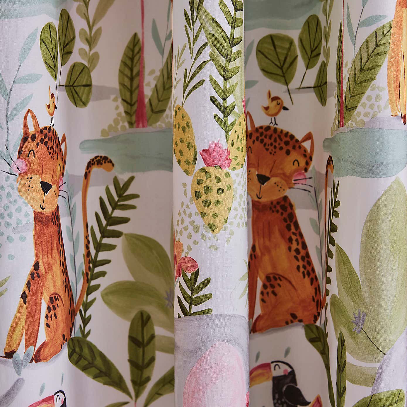 Jungle Friends Blackout Eyelet Curtains