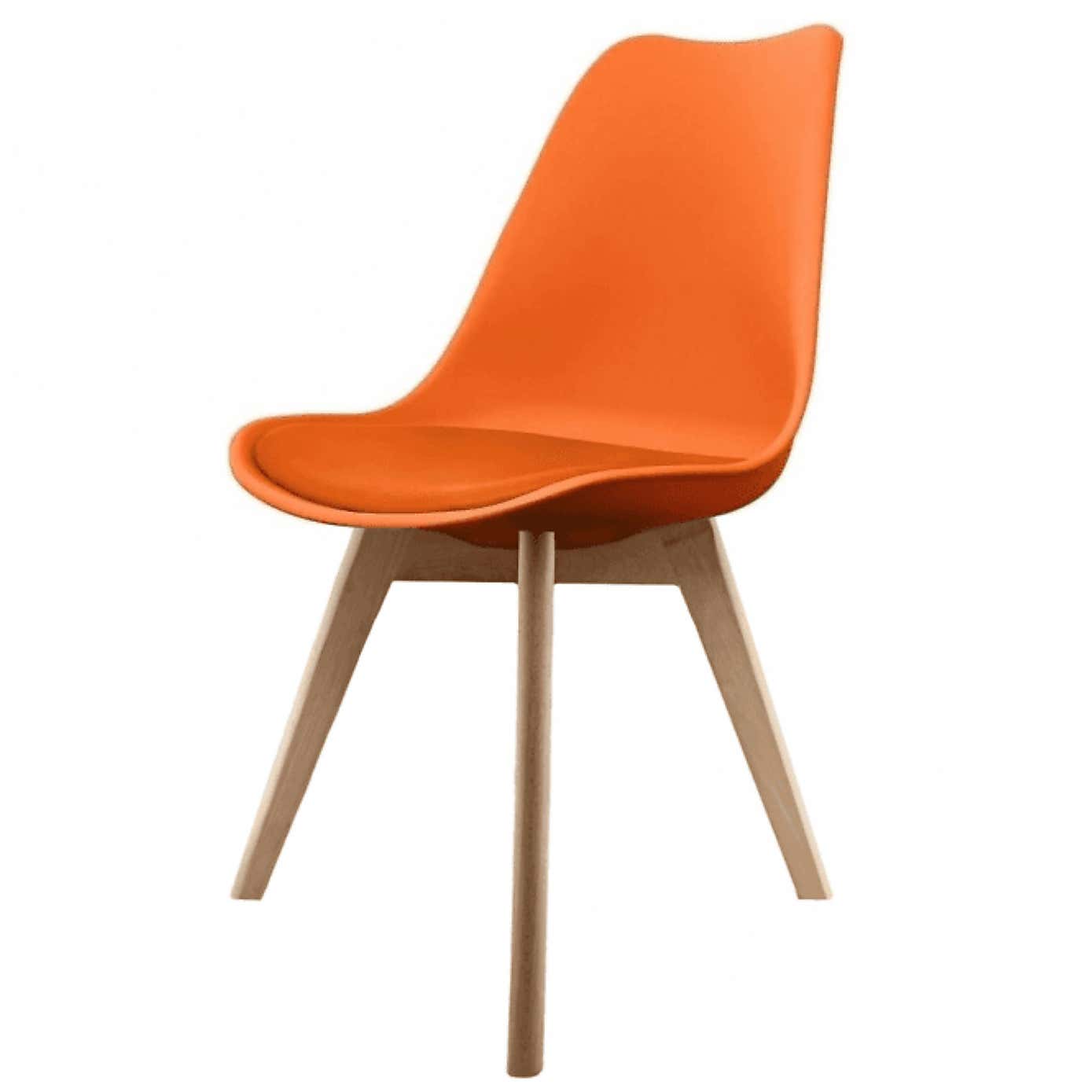 Fusion Living Soho Plastic Dining Chair with Squared Legs