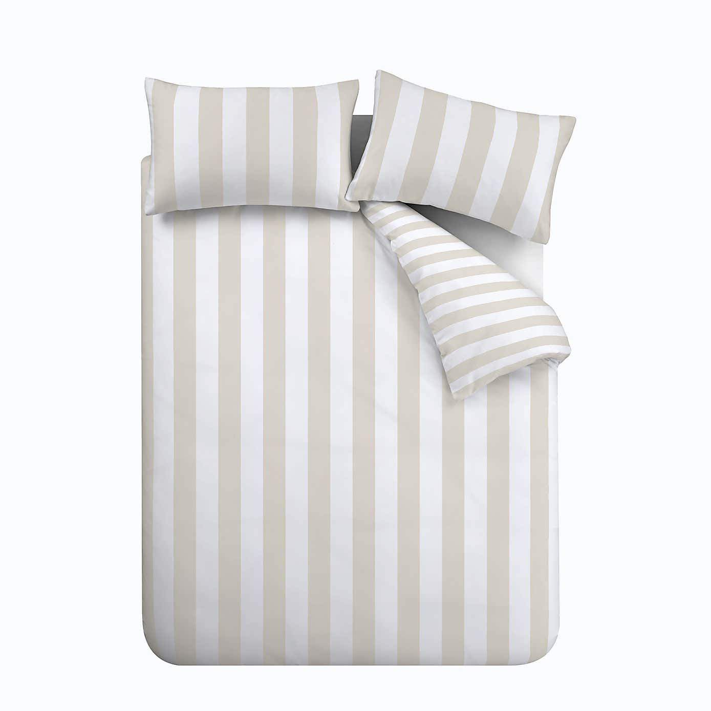Catherine Lansfield Cove Stripe Duvet Cover and Pillowcase Set