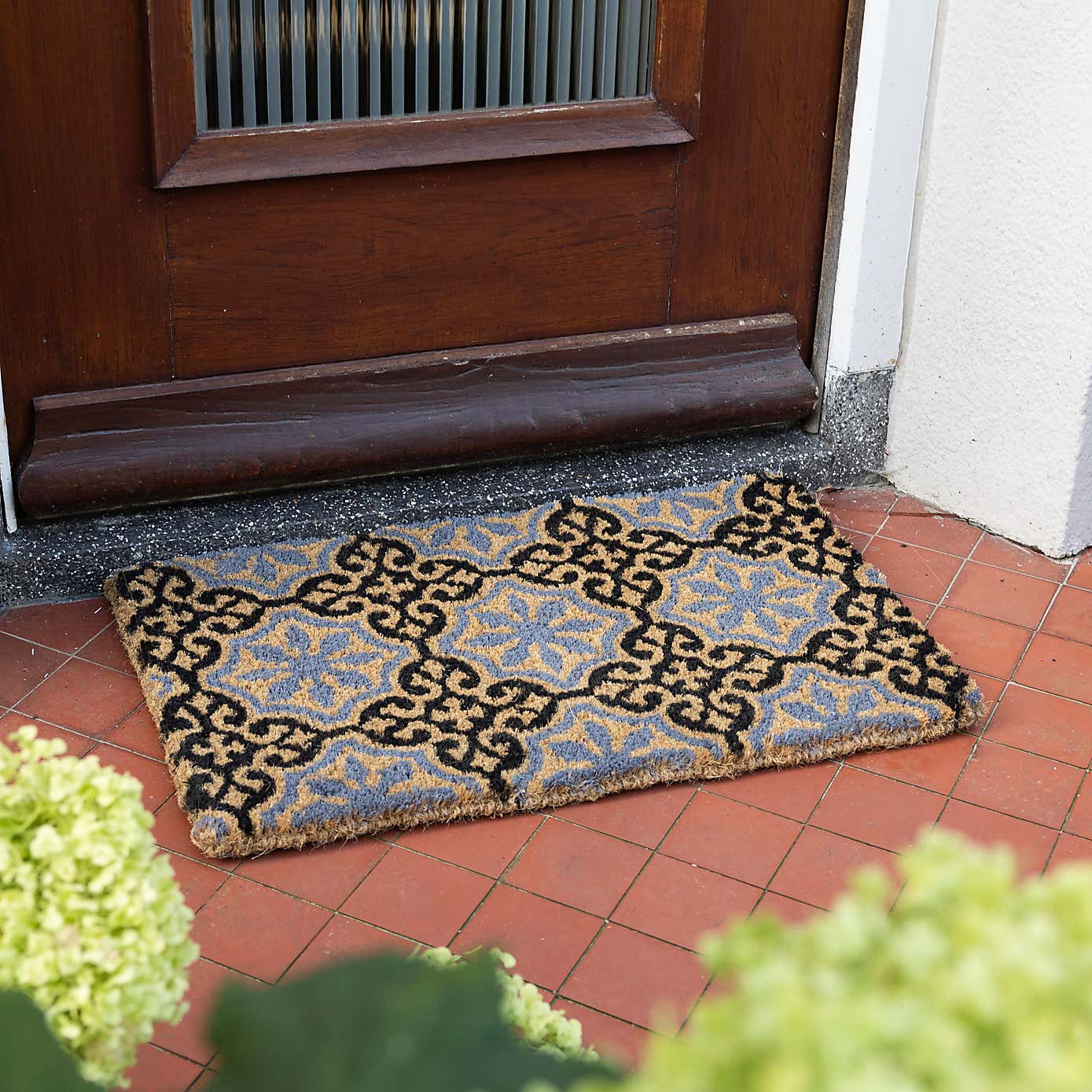Esschert Design Coir Tiles with Rosettes Doormat