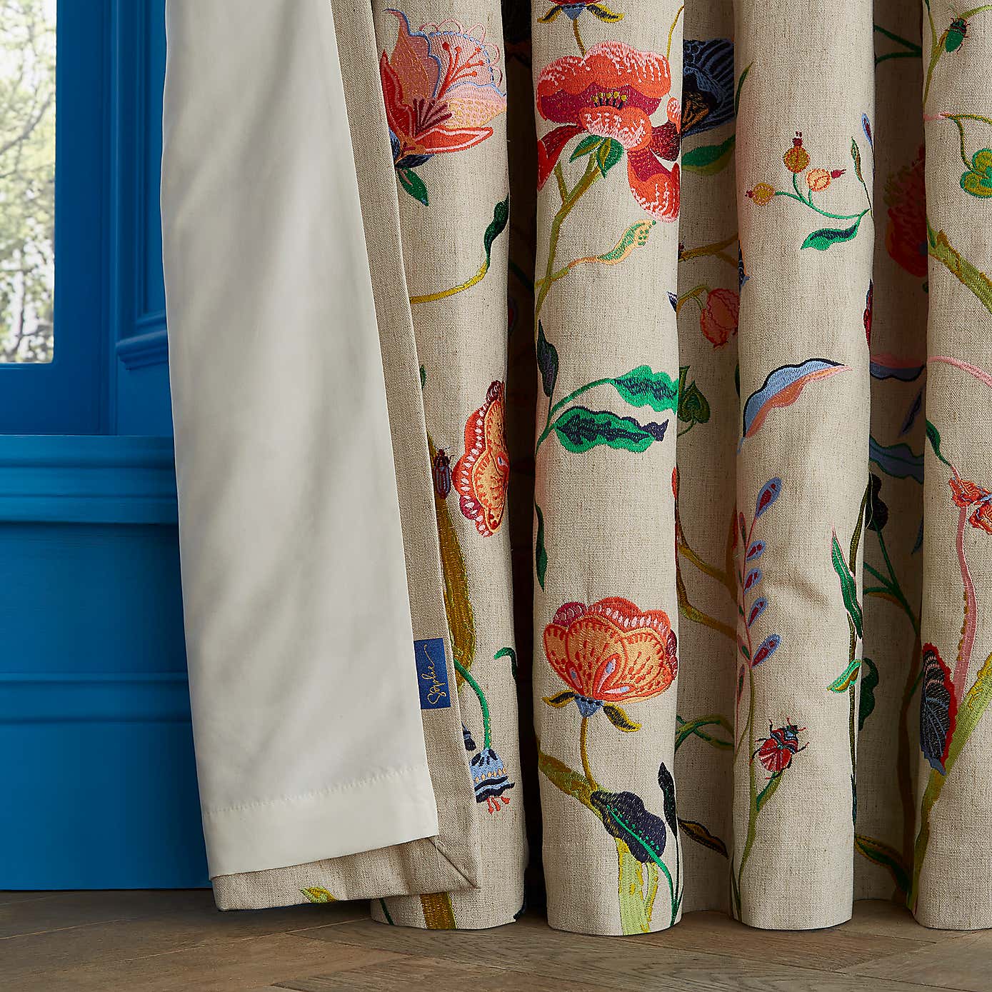 Sophie Robinson Forgotten Garden Pencil Pleat Single Curtain