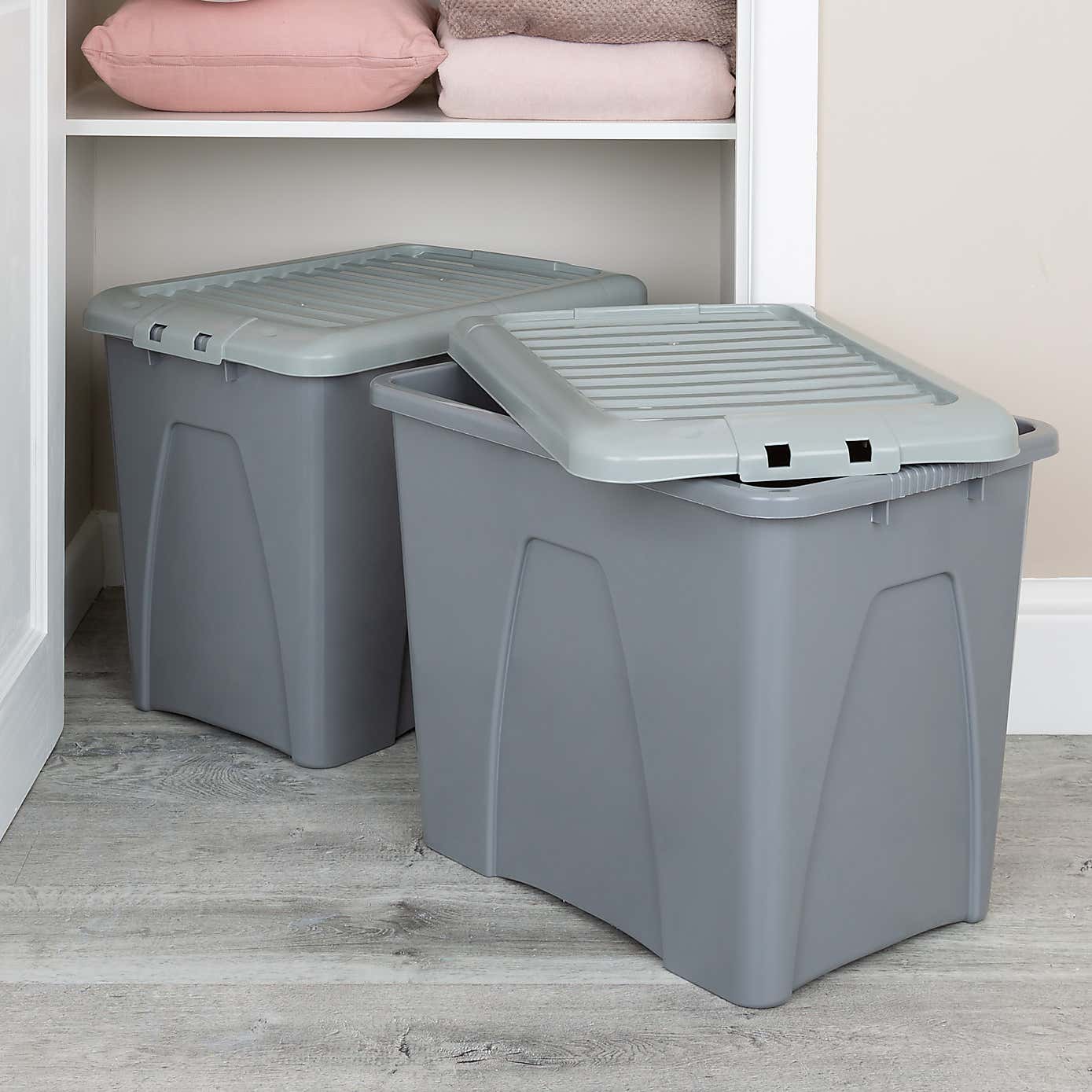 Wham Home Upcycle 75L Set of 2 Boxes & Lids