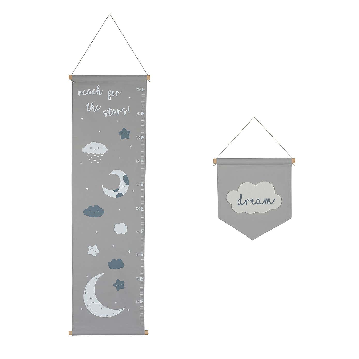 Ickle Bubba Cosmic Aura Wall Art & Growth Chart Set