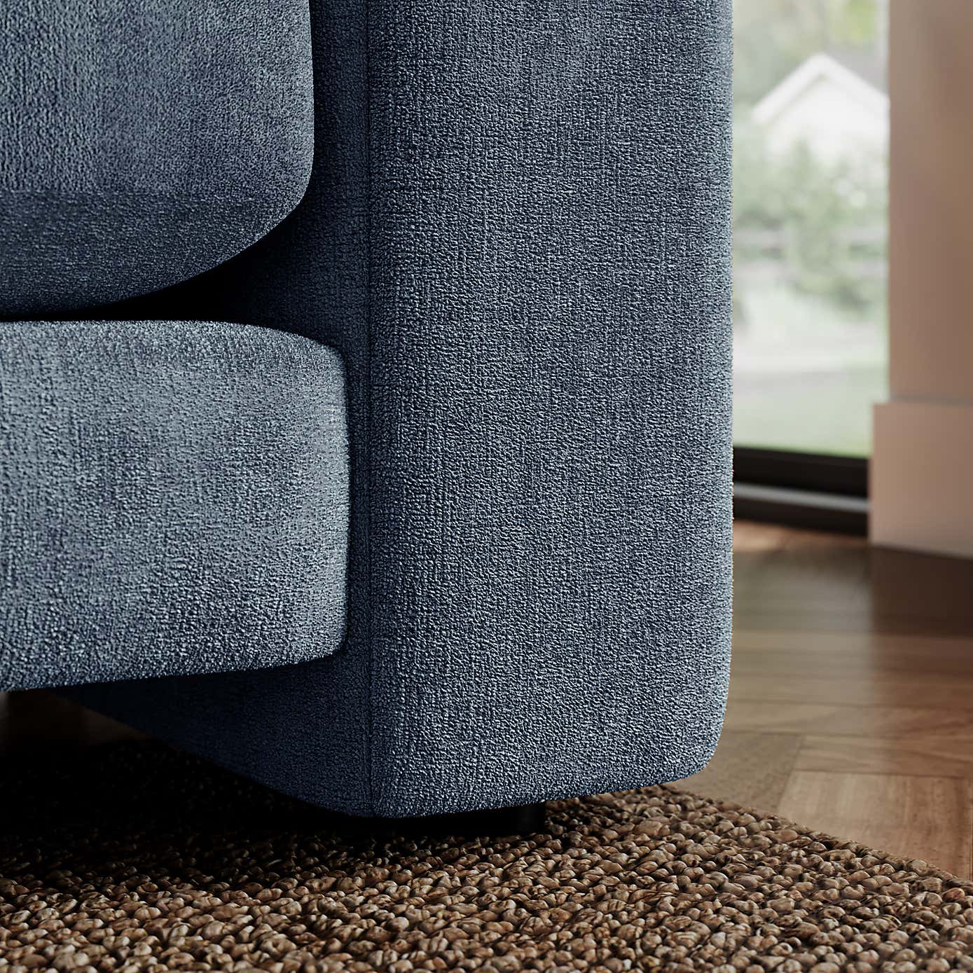 Magnus Soft Textured Chenille Snuggle Sofa