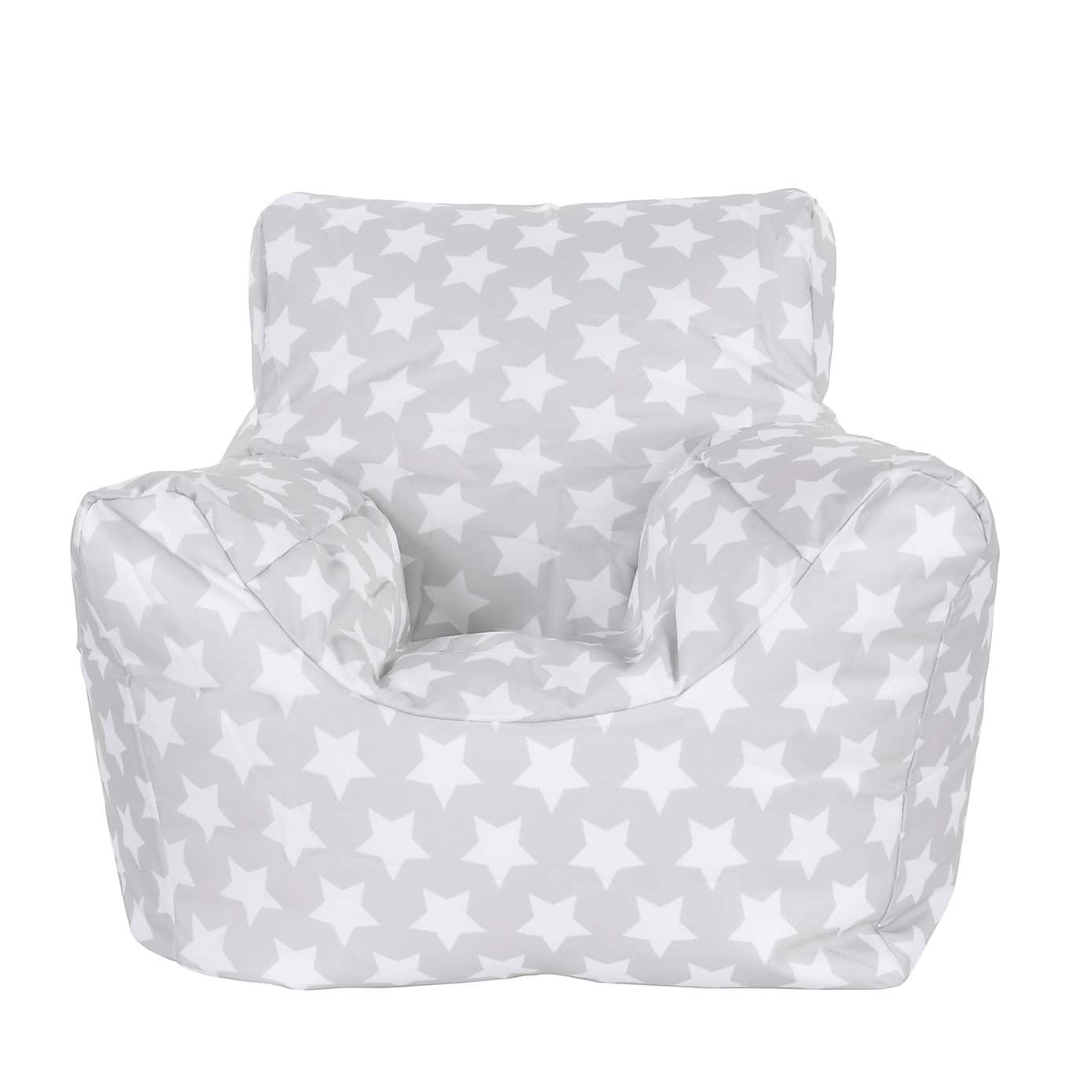 Kids Grey Star Bean Chair