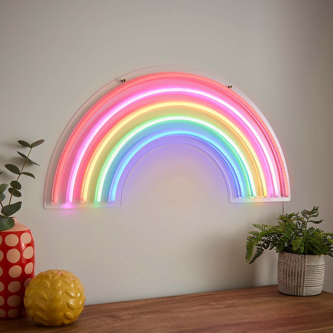 Rainbow Neon Wall Light