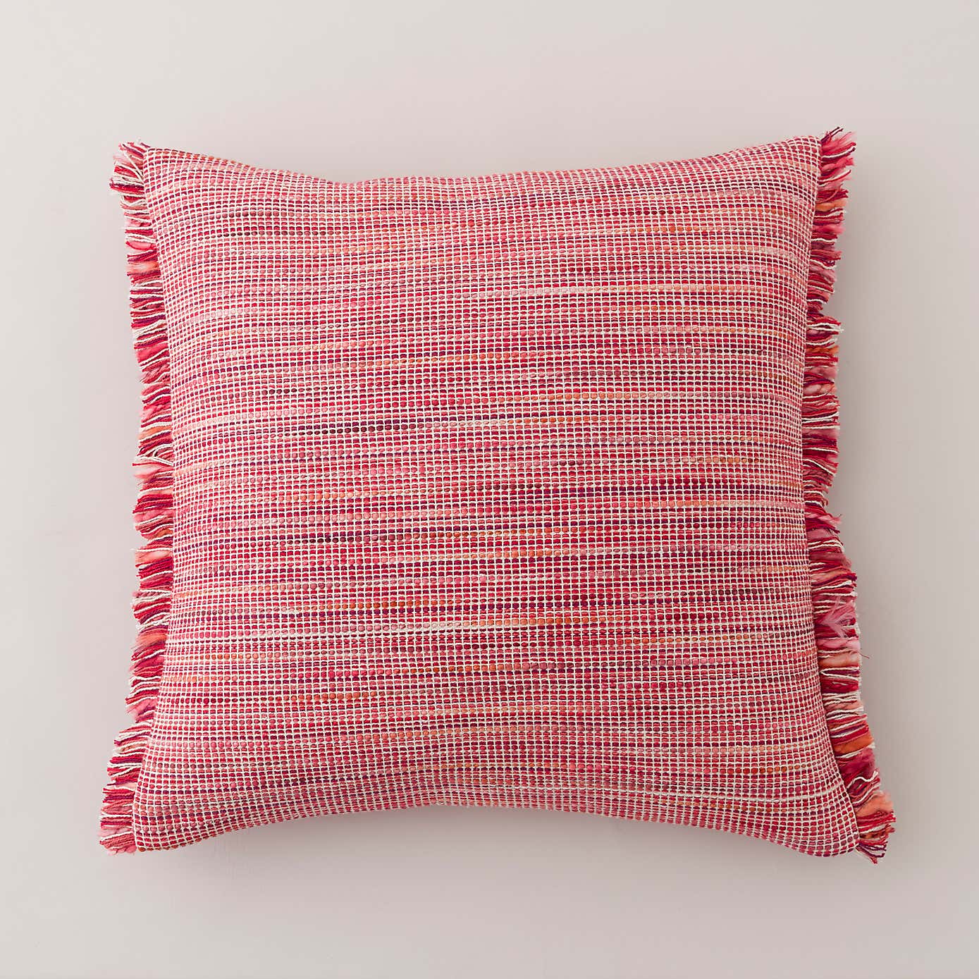 Ava Flat Weave Cotton Square Cushion