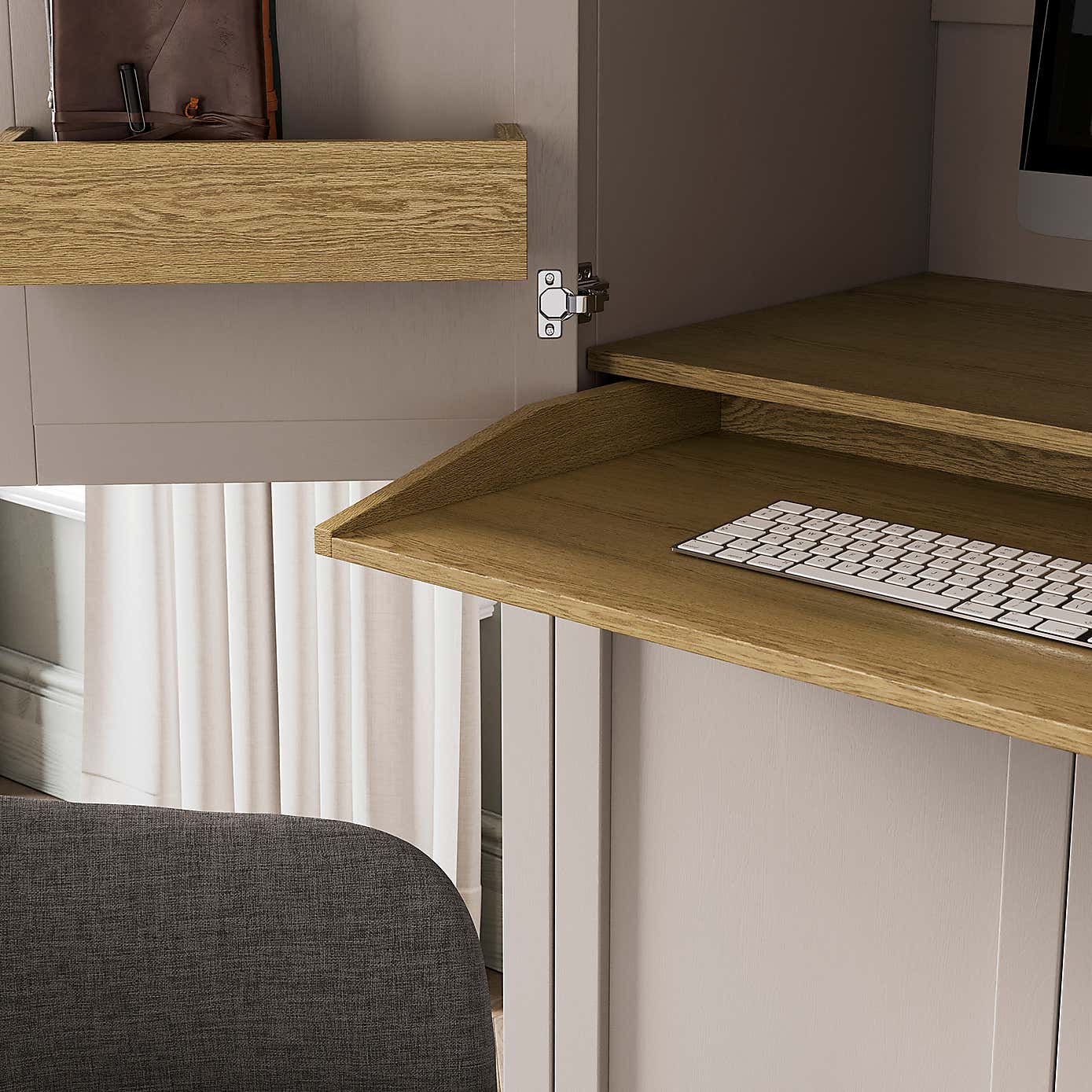 Olney Hideaway Desk, Stone