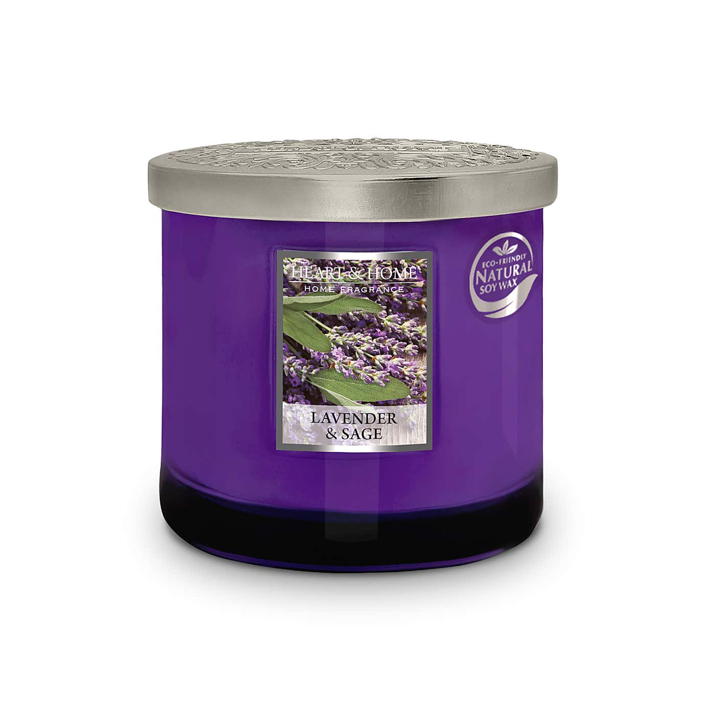 Heart and Home Ellipse Lavender & Sage Multi Wick Candle
