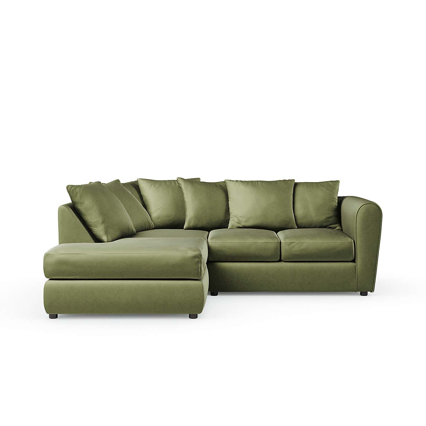 Blake Curved Arm Opulent Velvet Corner Chaise Sofa