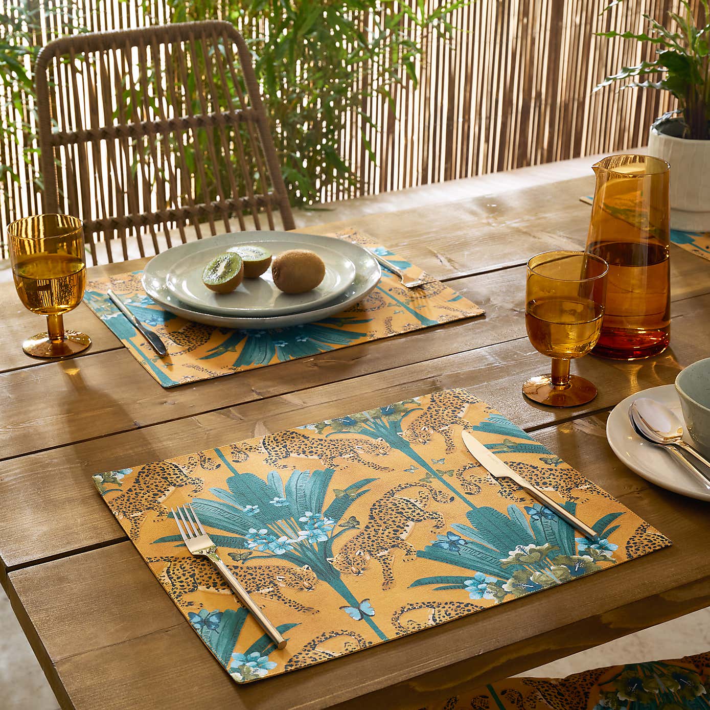 Set of 2 Tropical Leopard Placemat