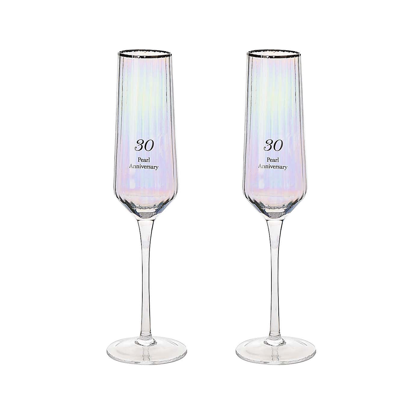 Amore Set of 2 30th Anniversary Flute Glasses