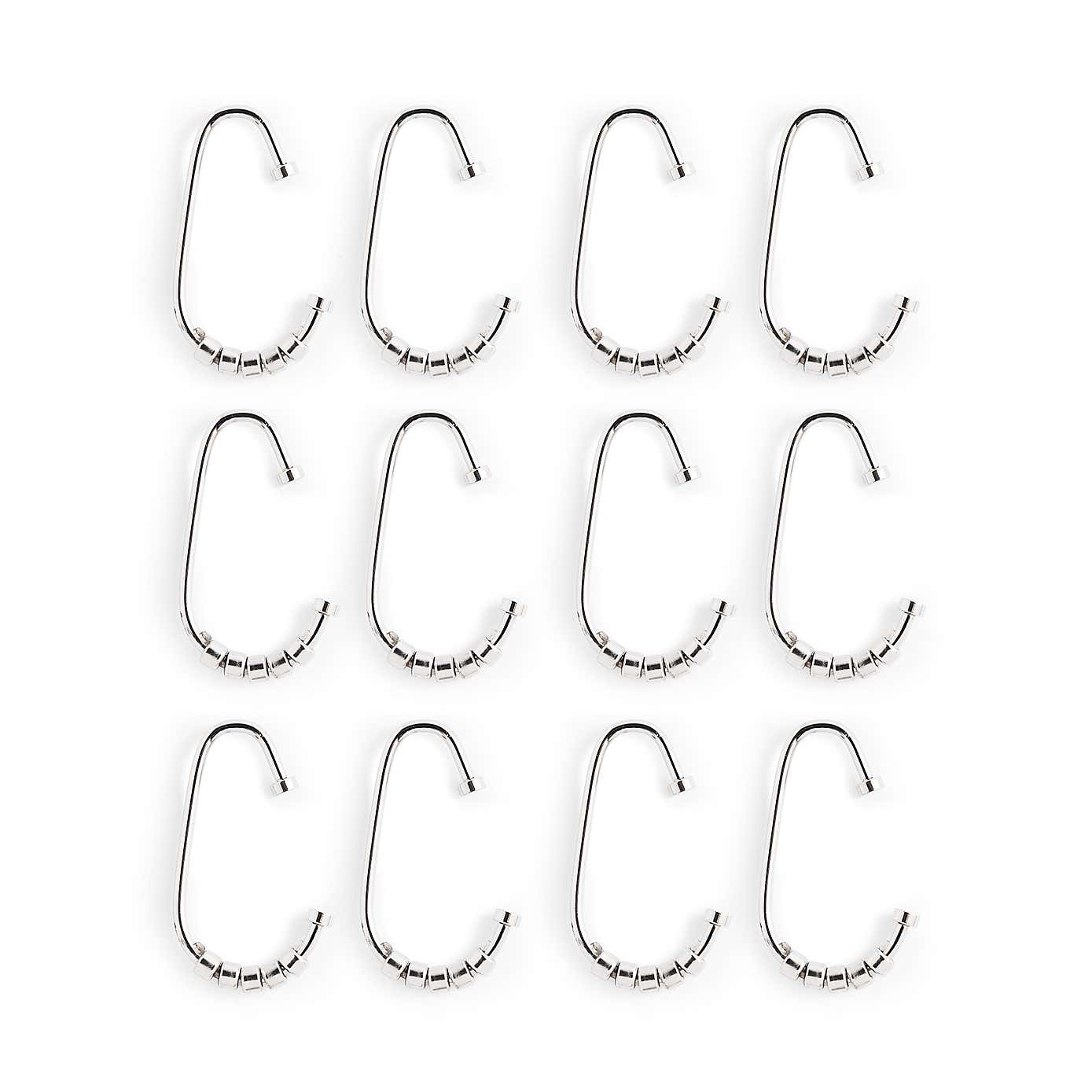 Pack of 12 Open Shower Curtain Rings