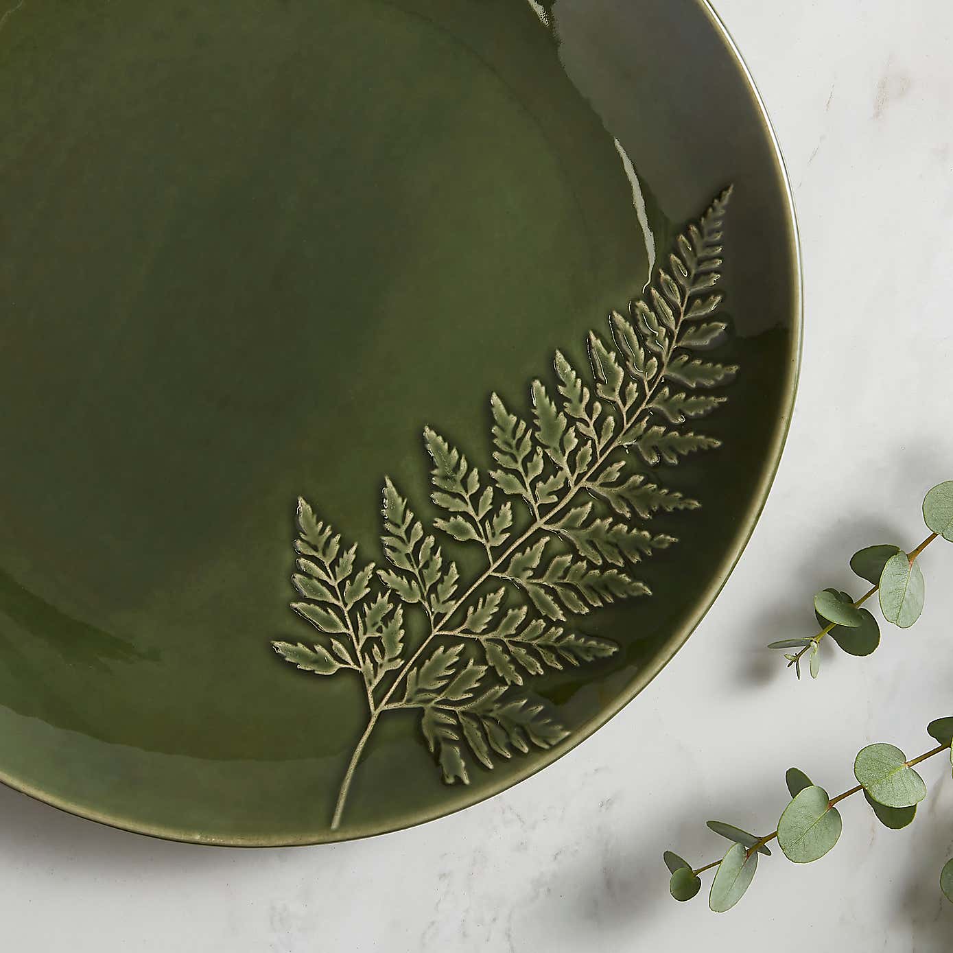 Embossed Fern 12 Piece Dinner Set