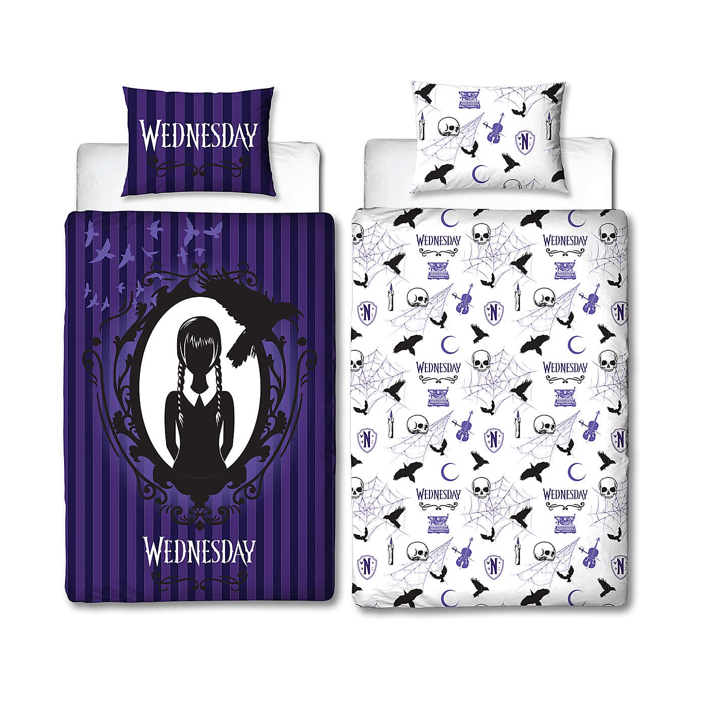 Wednesday Destined Single Duvet Cover and Pillowcase Set