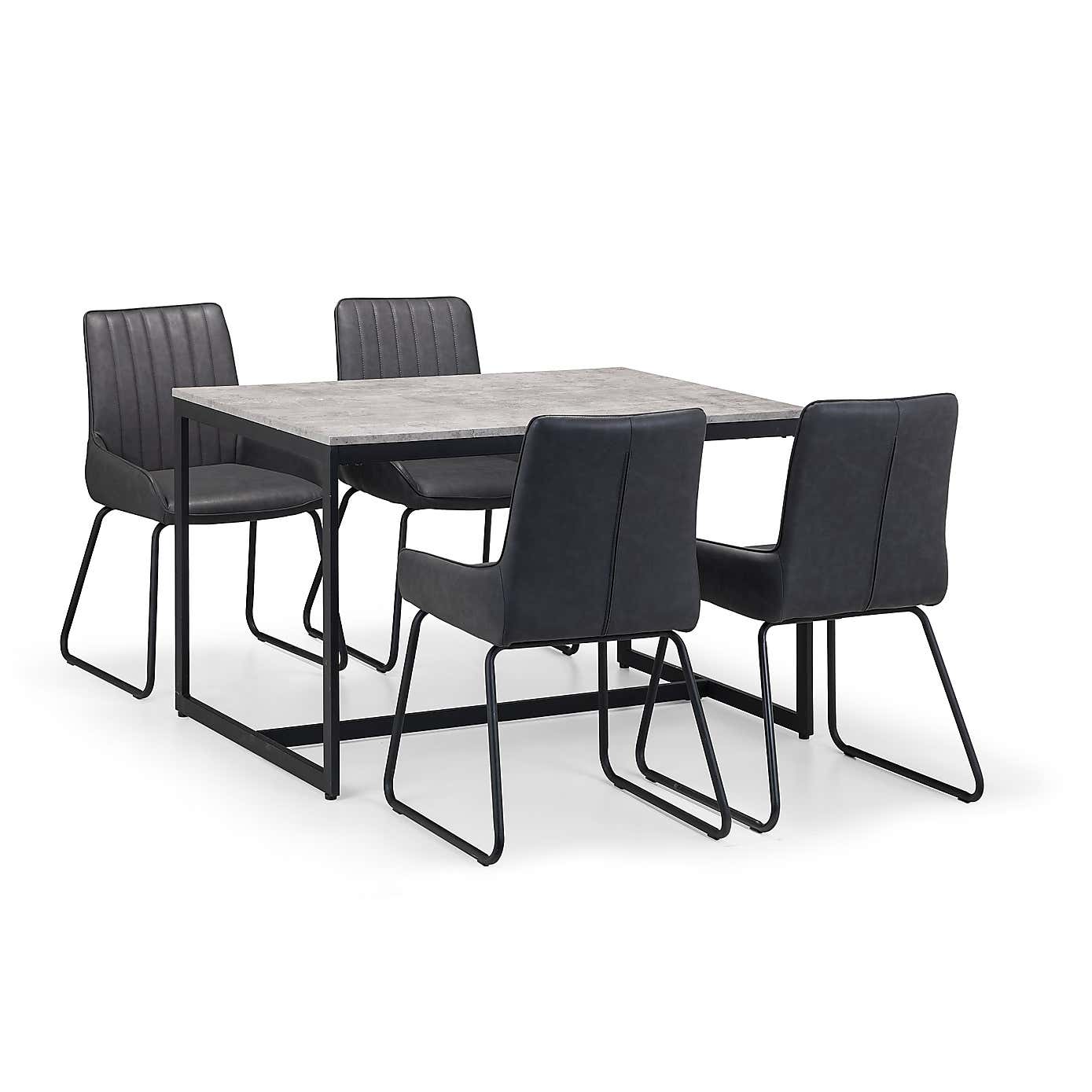 Soho Set Of 2 Dining Chairs, Faux Leather