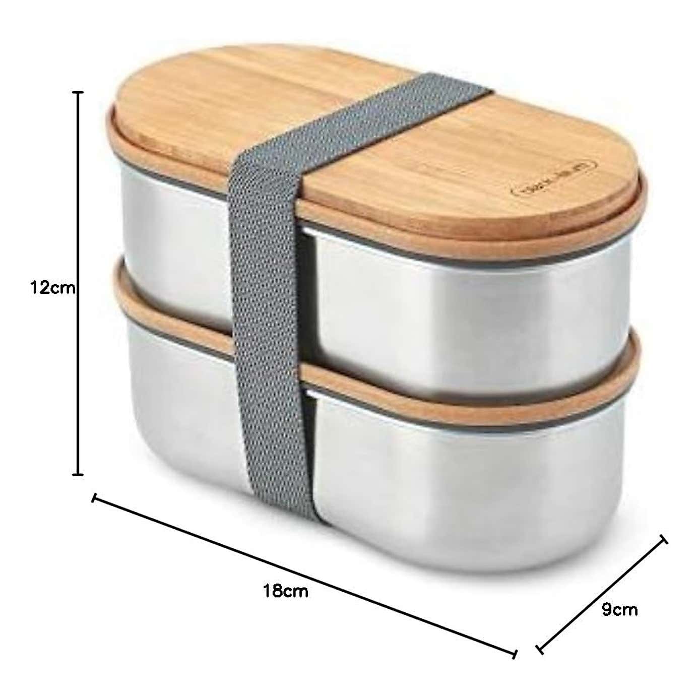 Black and Blum Stainless Steel Bento Boxes Grey