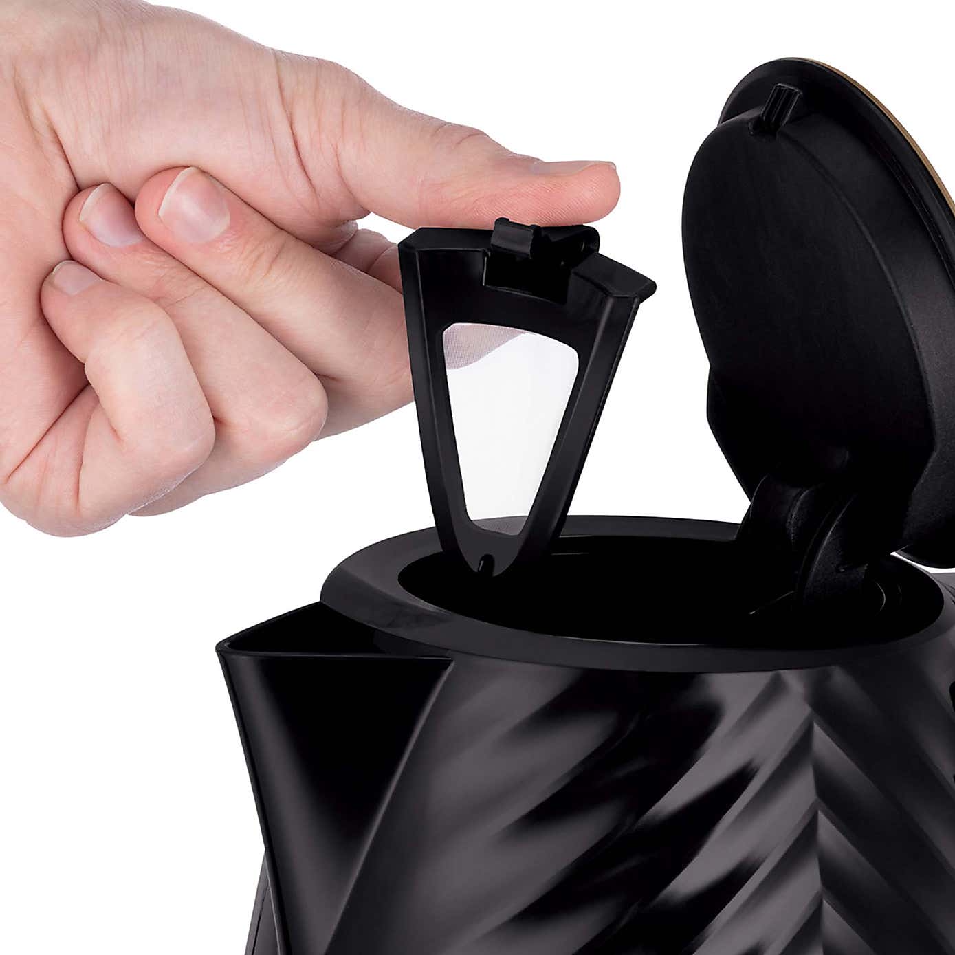 Russell Hobbs Groove Black Kettle