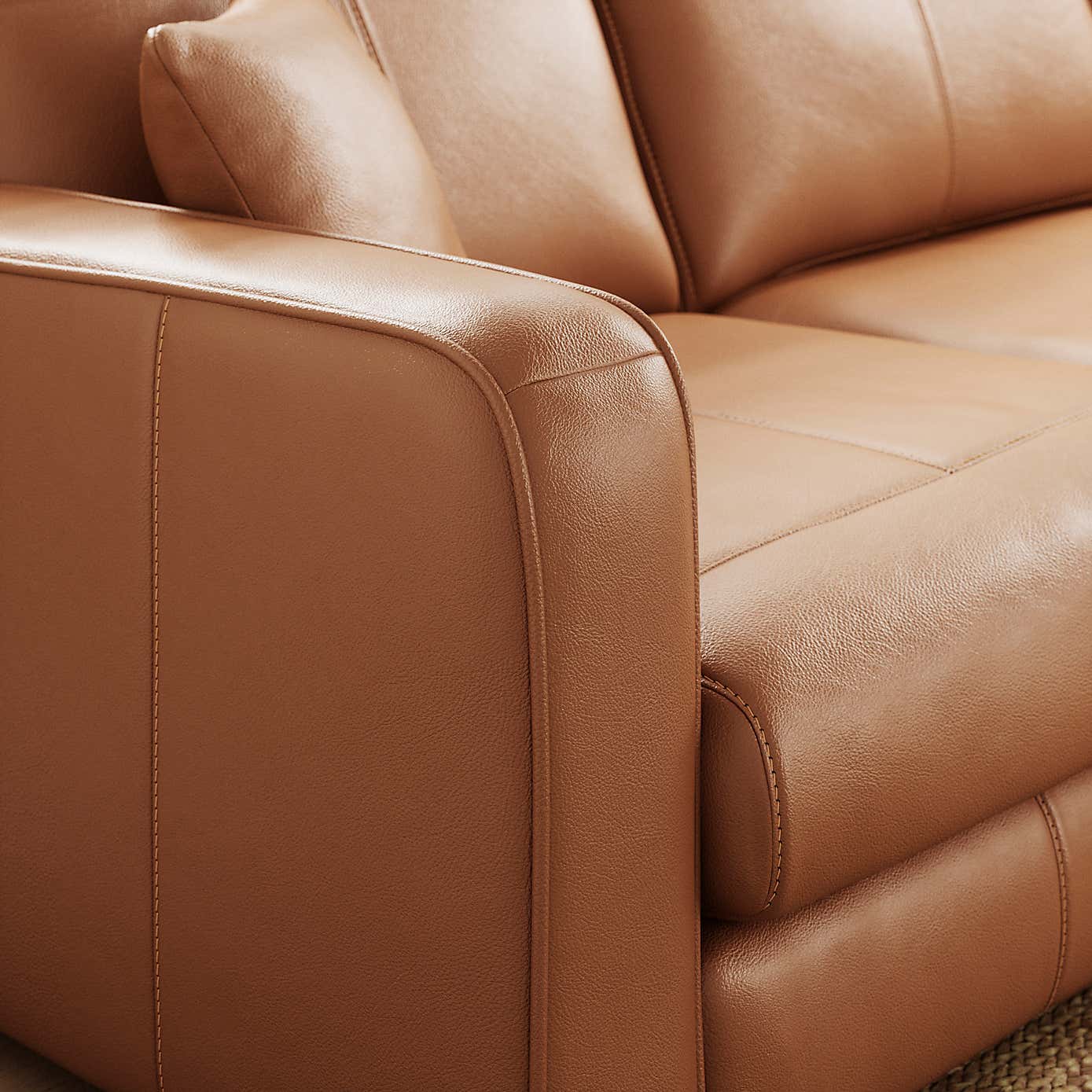 Carson Classic Leather Large Corner Chaise Sofa