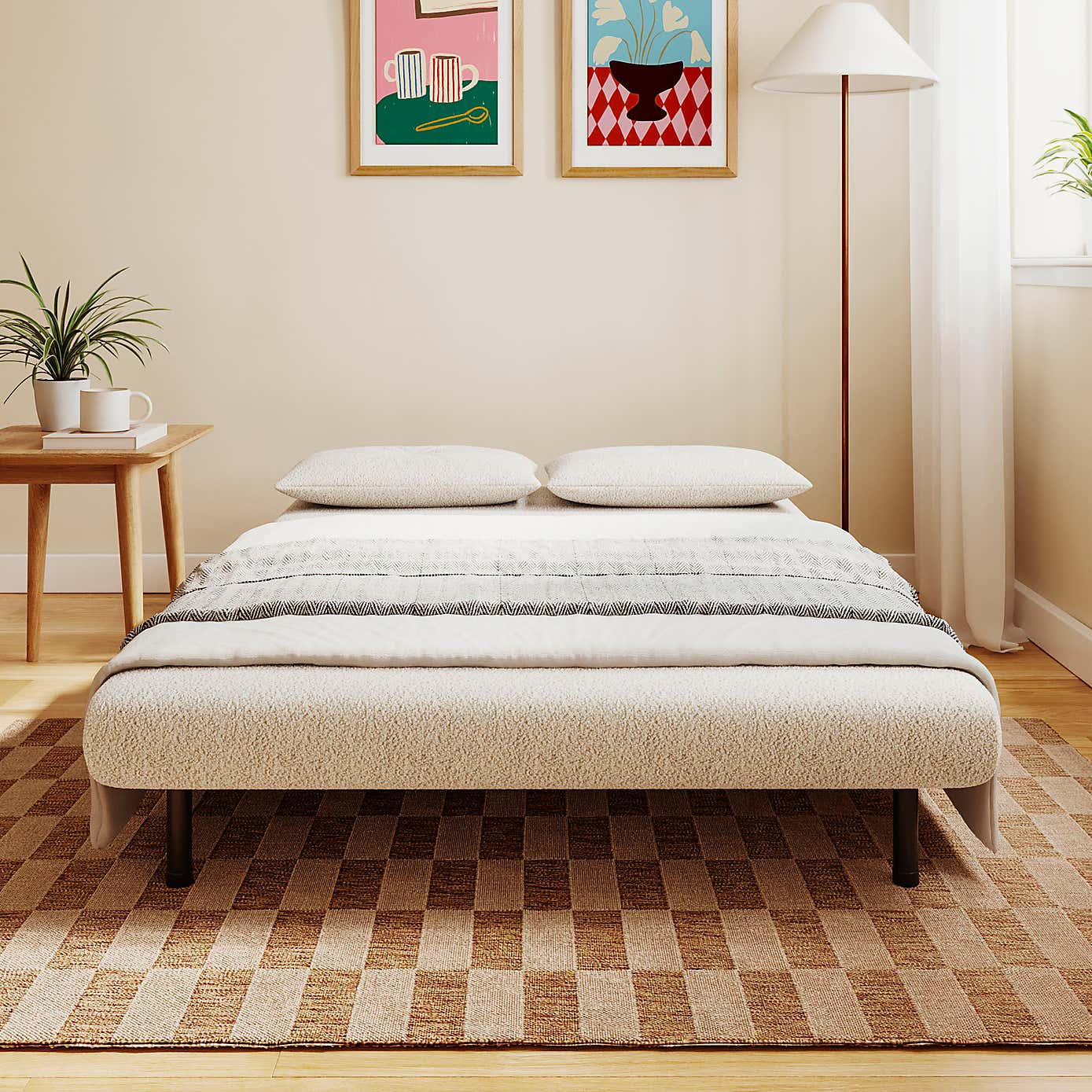 Phoebe Sherpa Small Double Sofa Bed