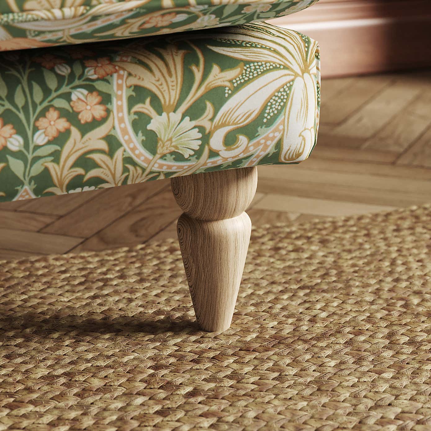 William Morris Woodland Weed Velvet Fabric Sample