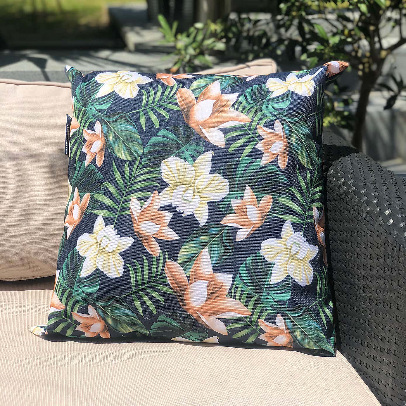 Java Navy Water Resistant Outdoor Cushion