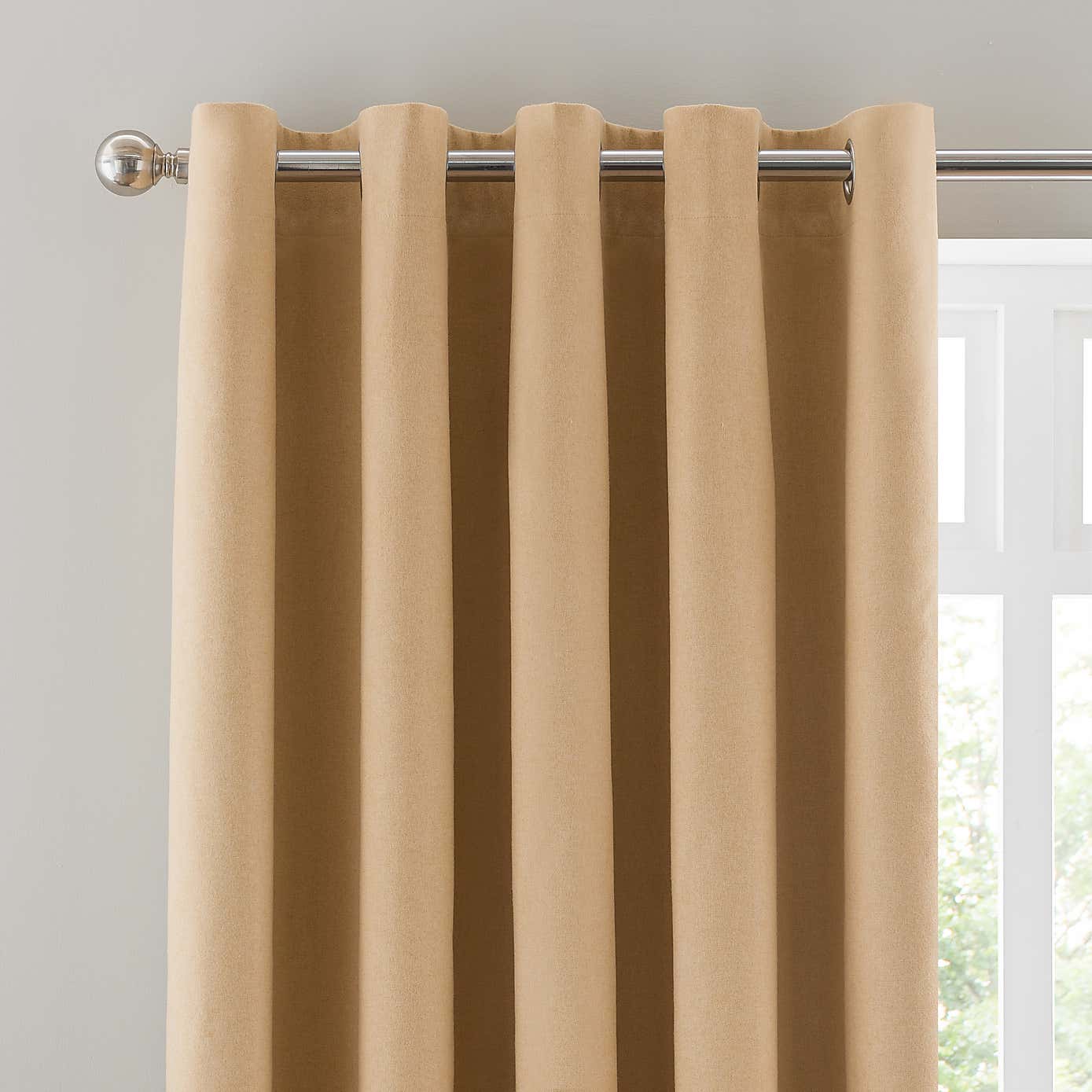 Luna Brushed Blackout Eyelet Curtains