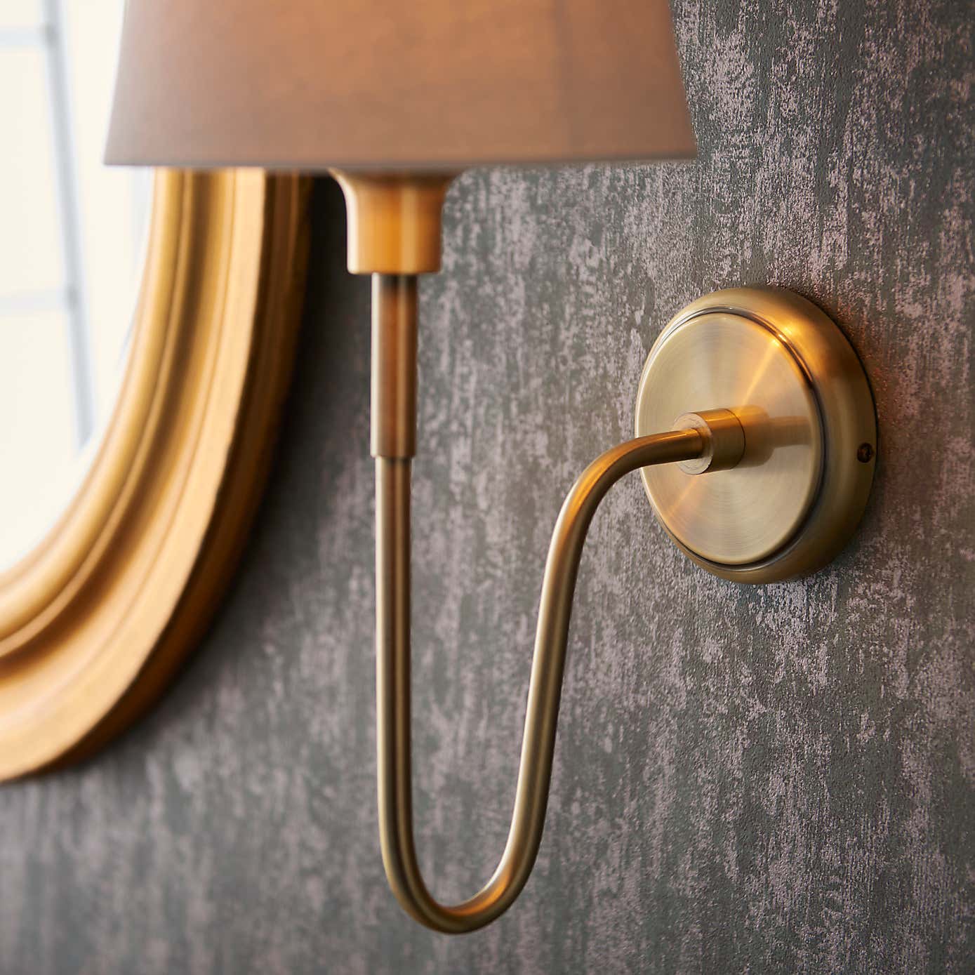 Vogue Roa Art Deco Wall Light with Ivory Circo Lamp Shade