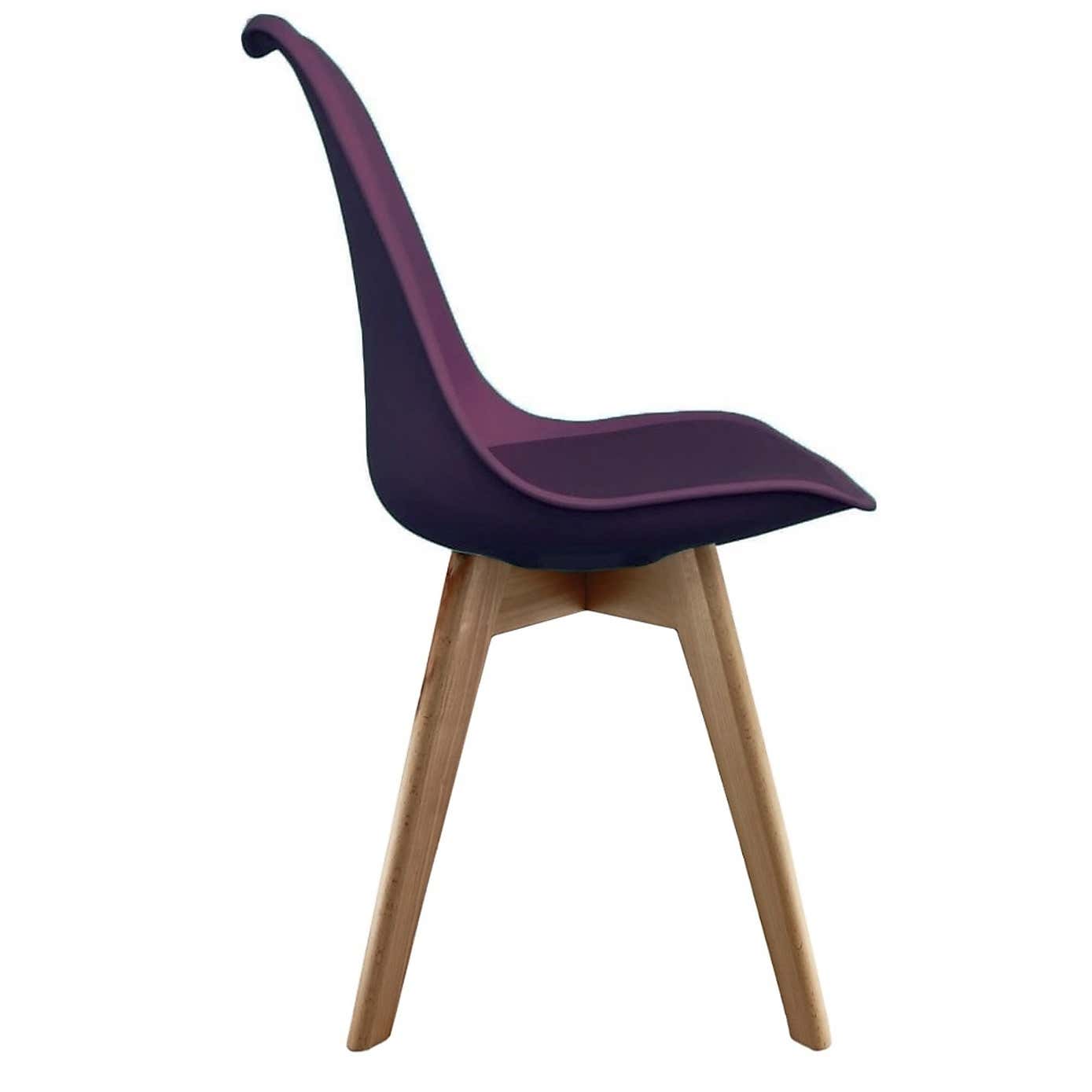 Fusion Living Soho Plastic Dining Chair with Squared Legs